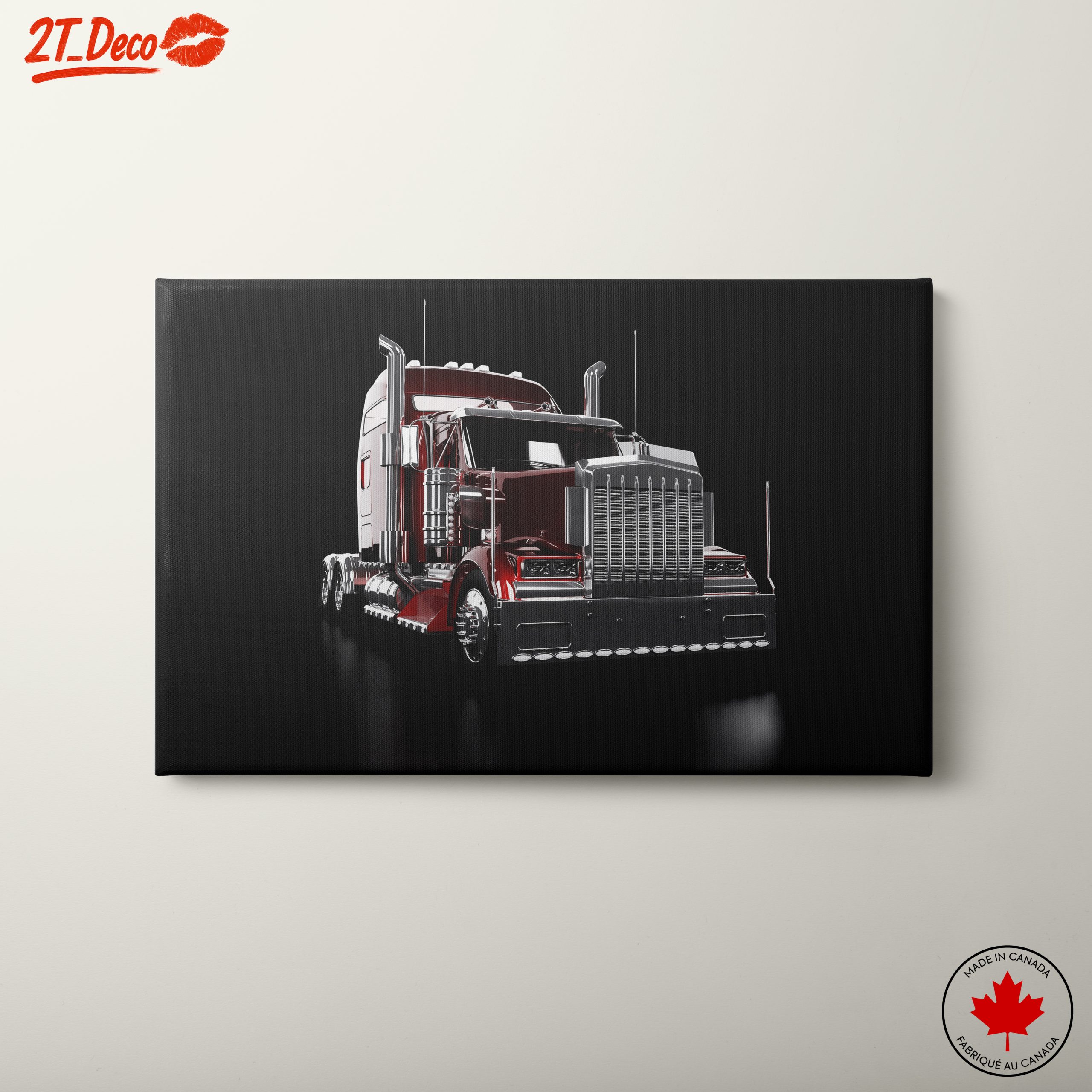 Stylish Red Truck Art for Enthusiasts