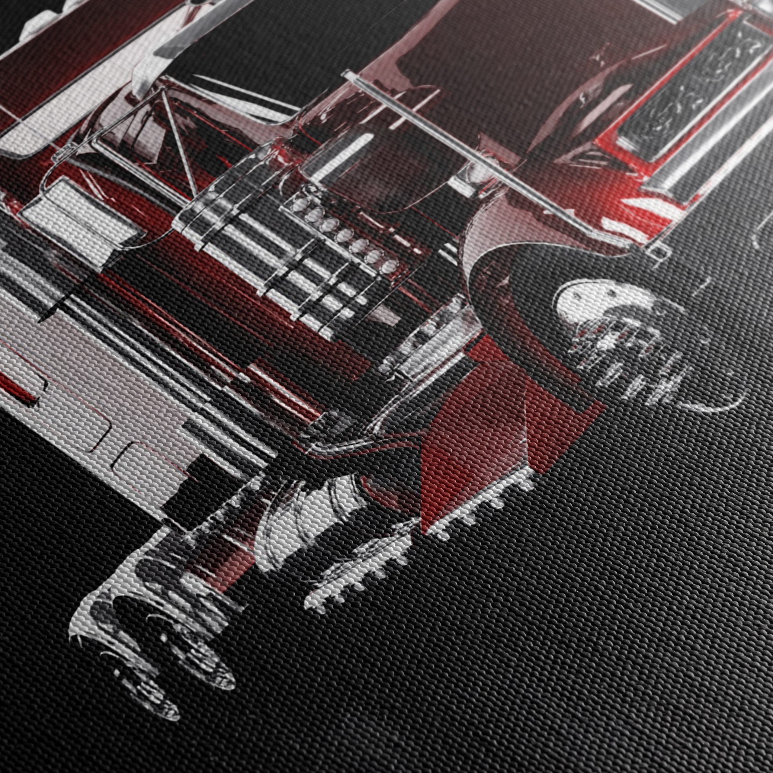 Stylish Red Truck Art for Enthusiasts - Image 5