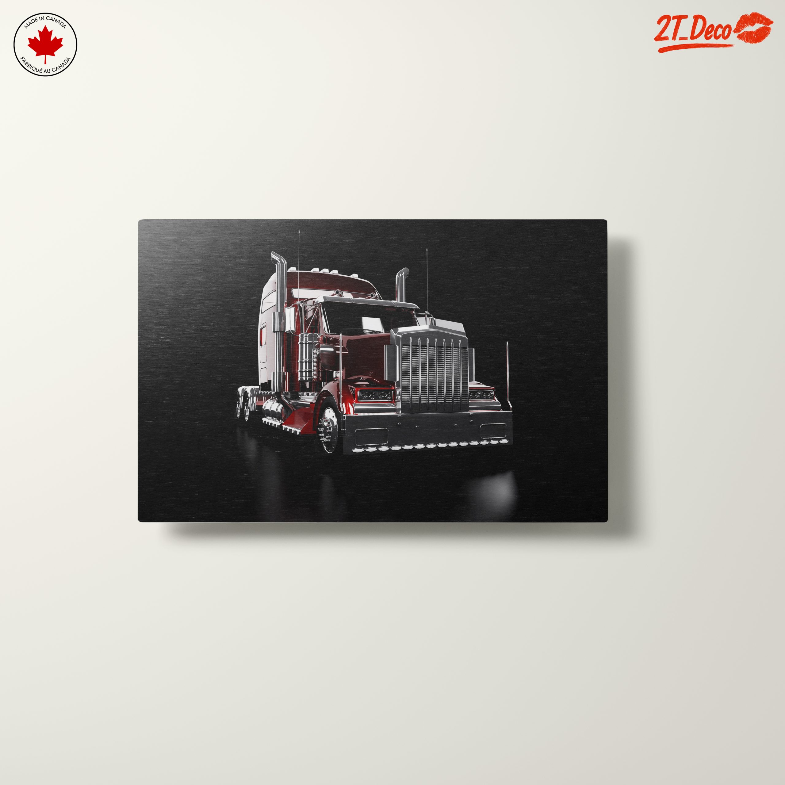 Stylish Red Truck Art for Enthusiasts - Image 10