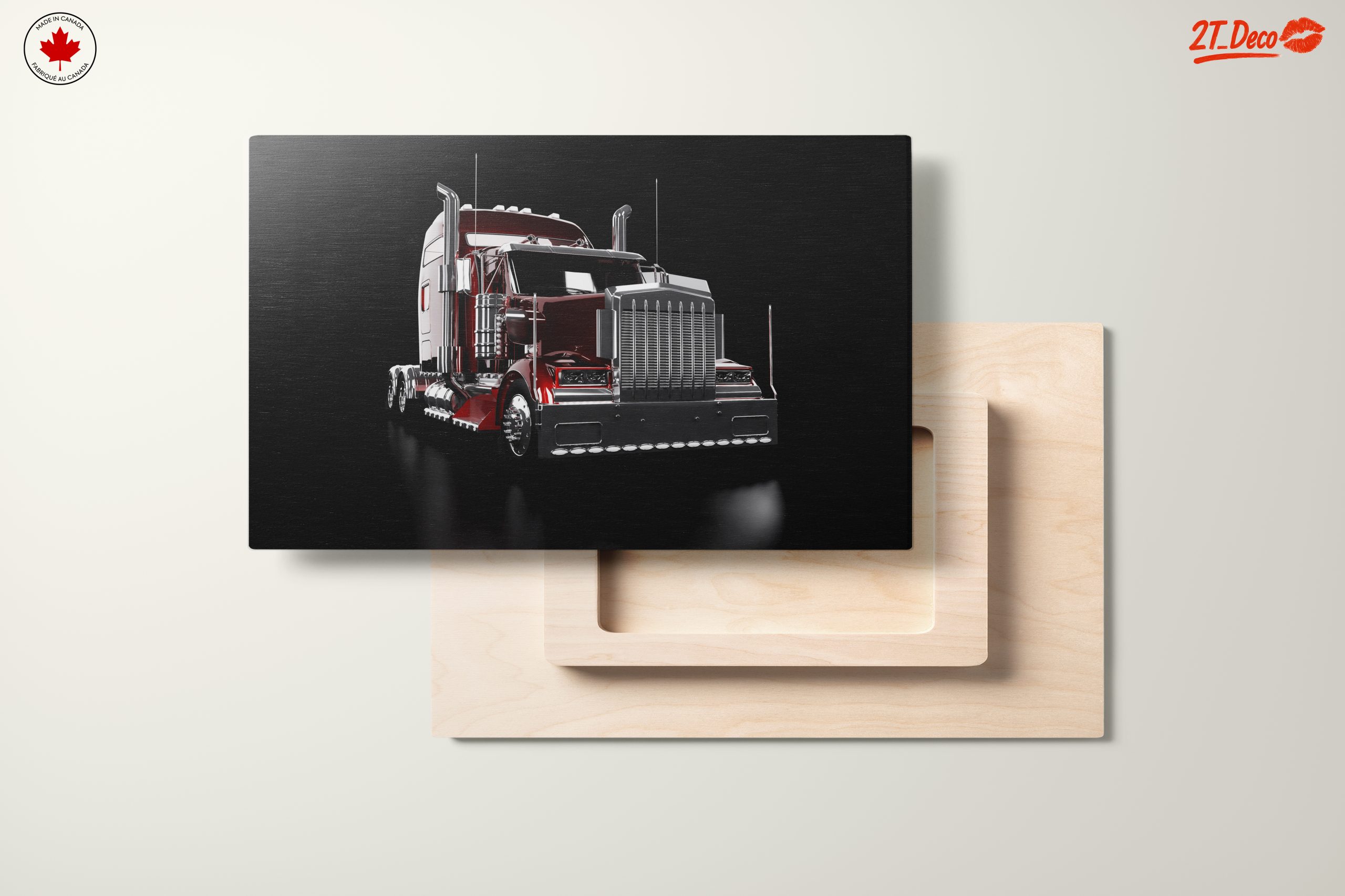 Stylish Red Truck Art for Enthusiasts - Image 11