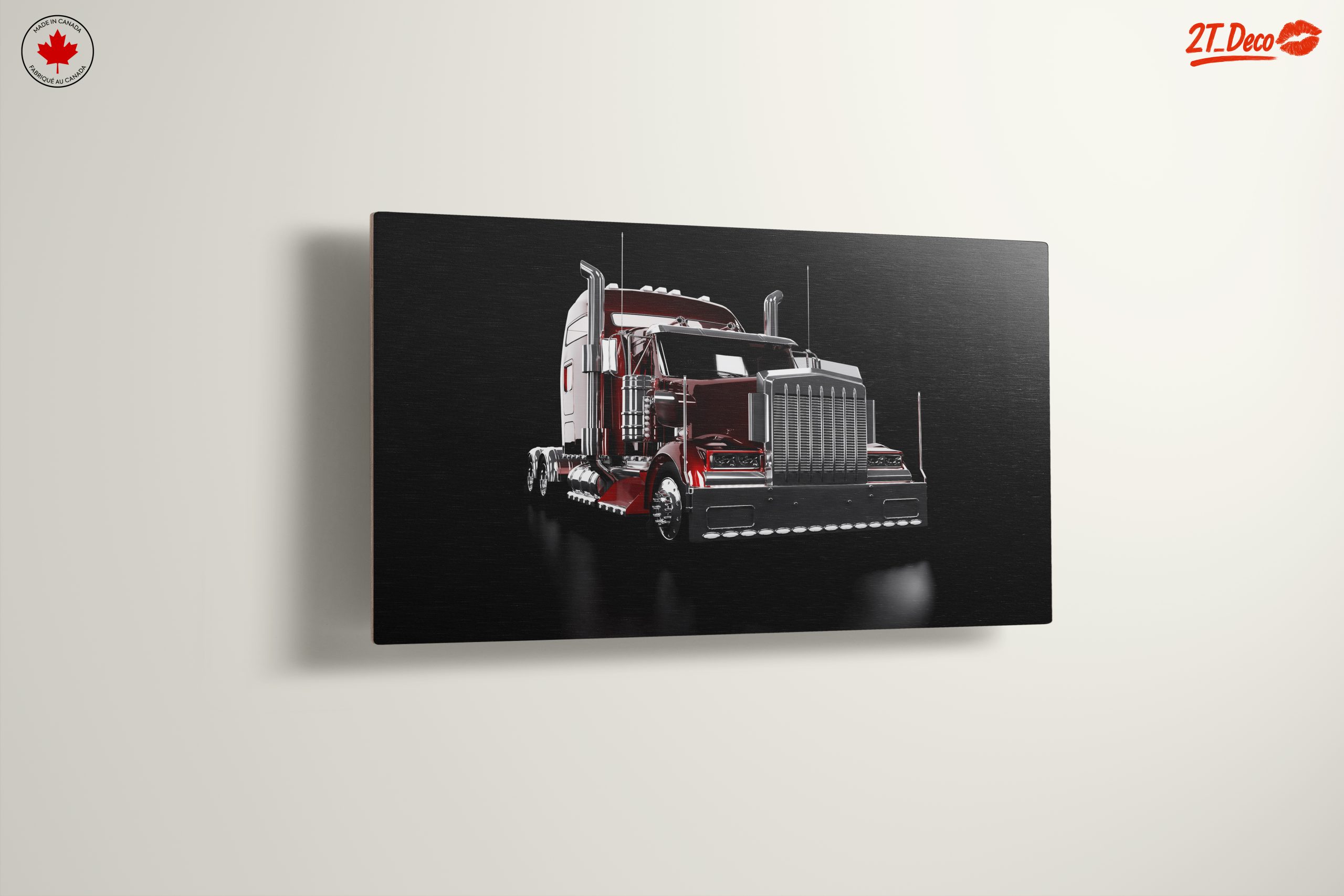 Stylish Red Truck Art for Enthusiasts - Image 13