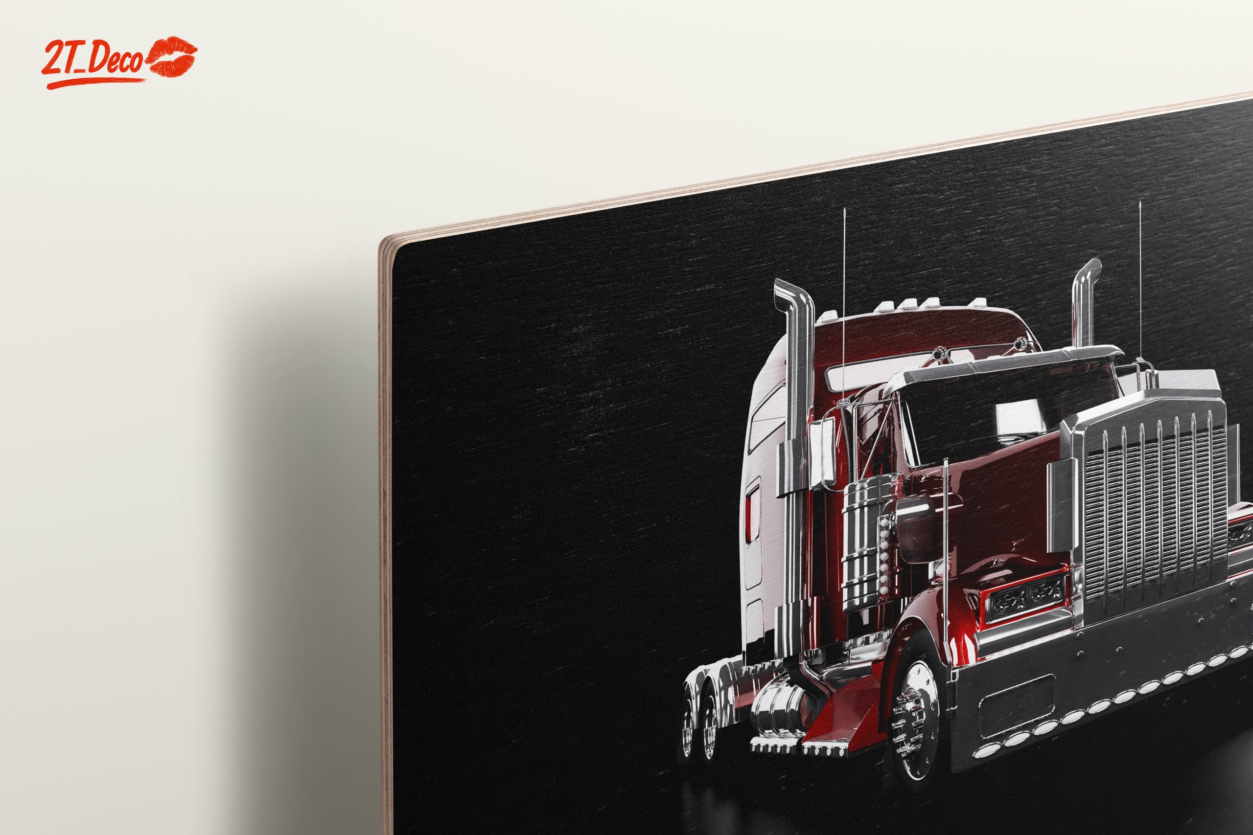Stylish Red Truck Art for Enthusiasts - Image 15