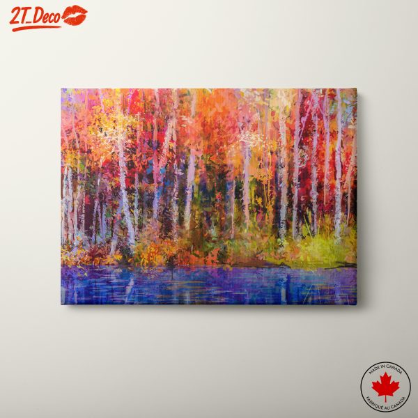 Vibrant Nature Landscape with Colorful Trees