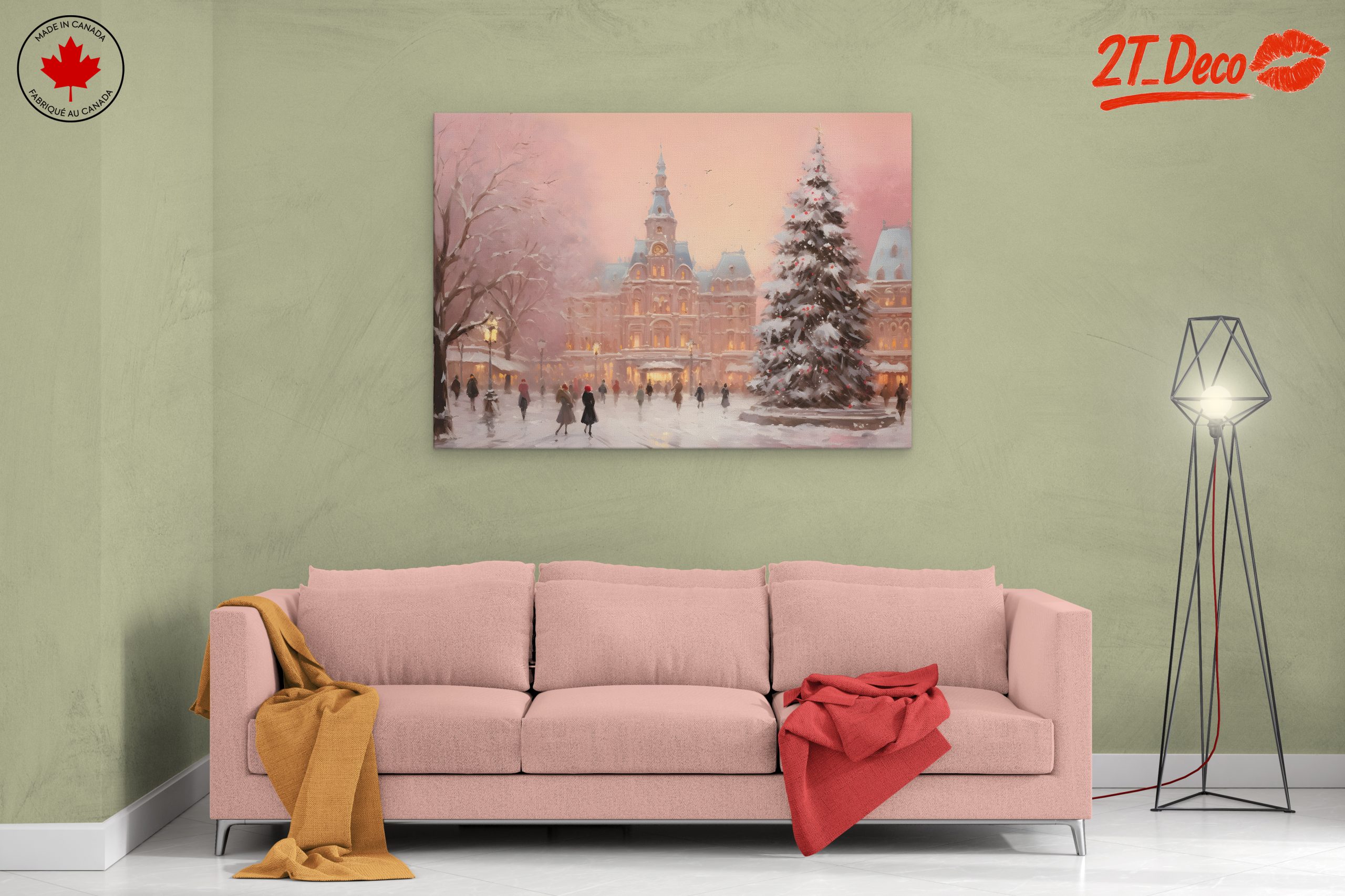 Charming Winter Cityscape with Snow - Image 2