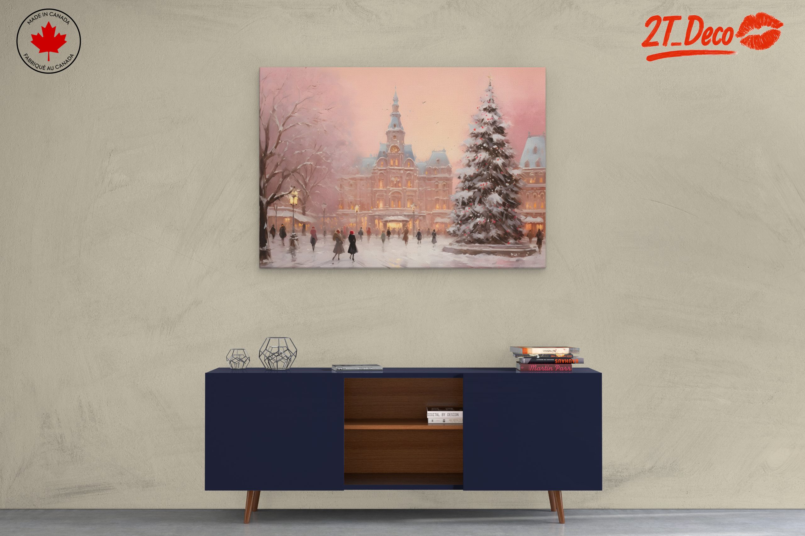 Charming Winter Cityscape with Snow - Image 3