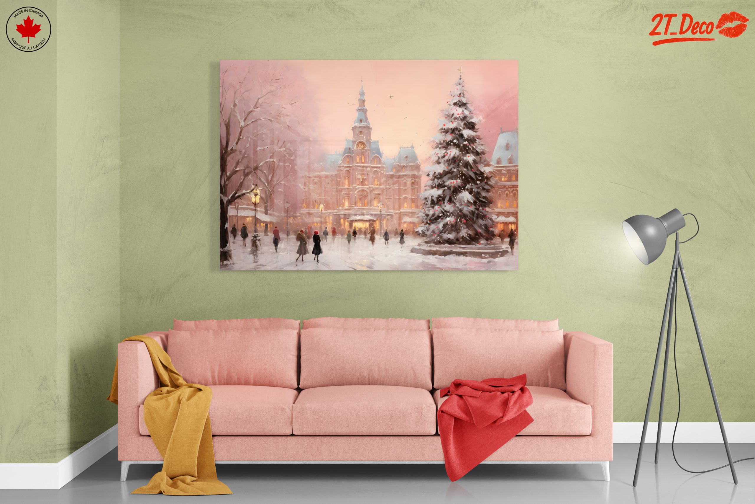 Charming Winter Cityscape with Snow - Image 7