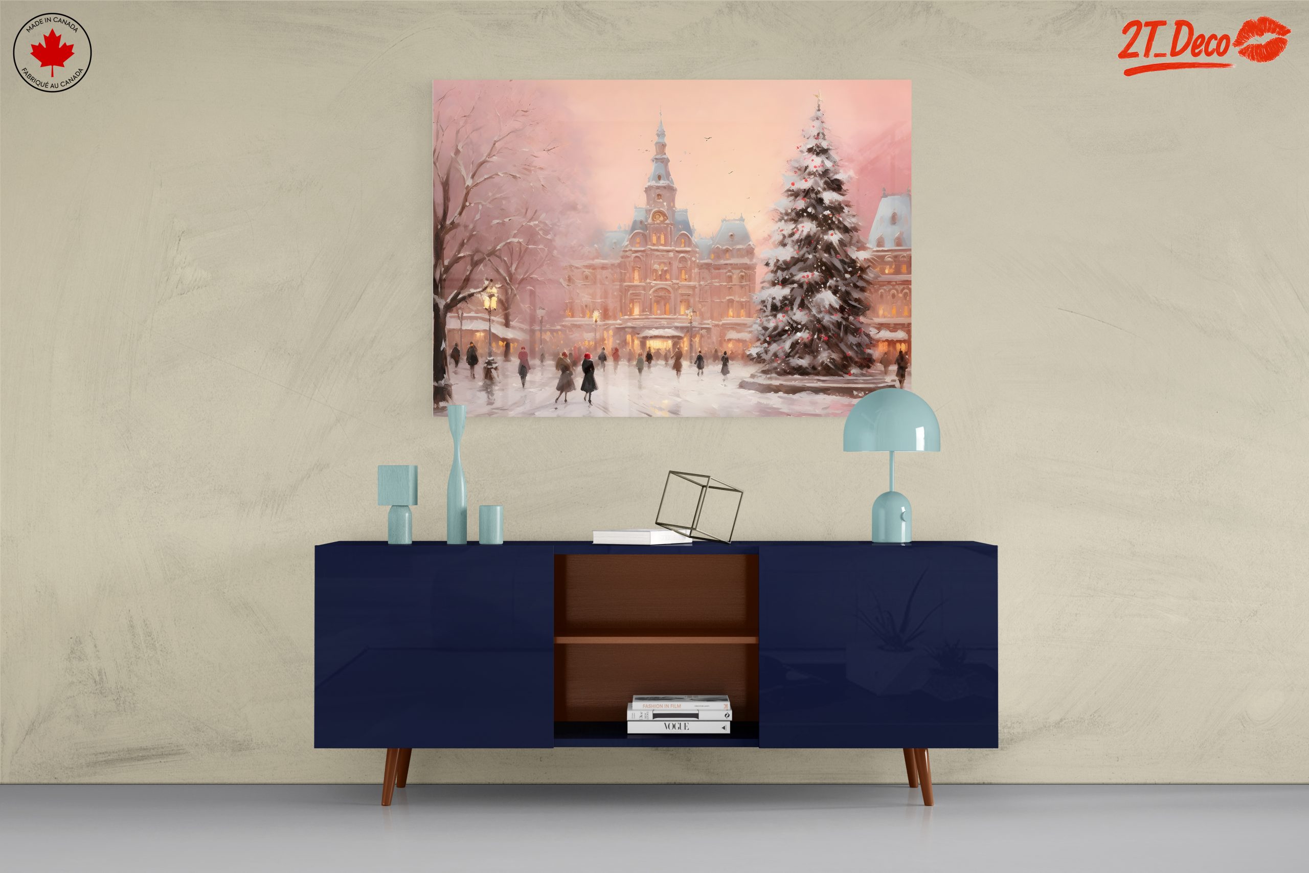 Charming Winter Cityscape with Snow - Image 8