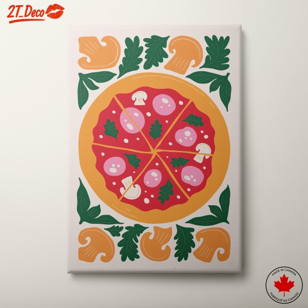 Stylized Abstract Pizza Artwork