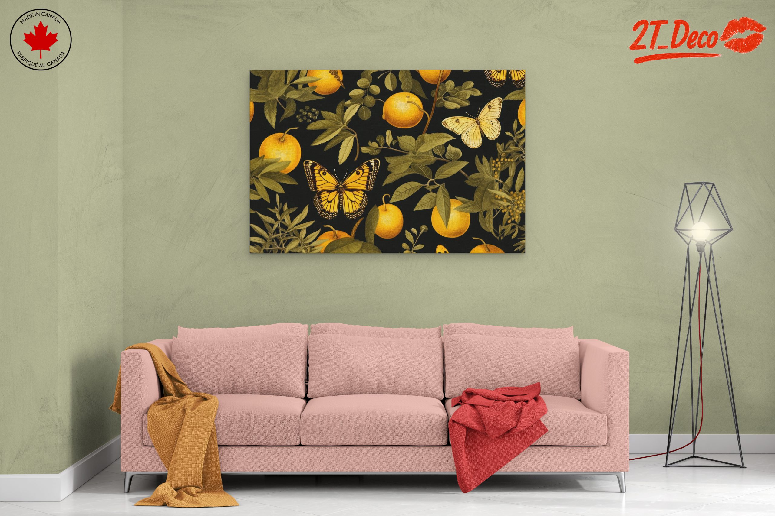 Butterfly and Citrus Botanical Artwork - Image 2