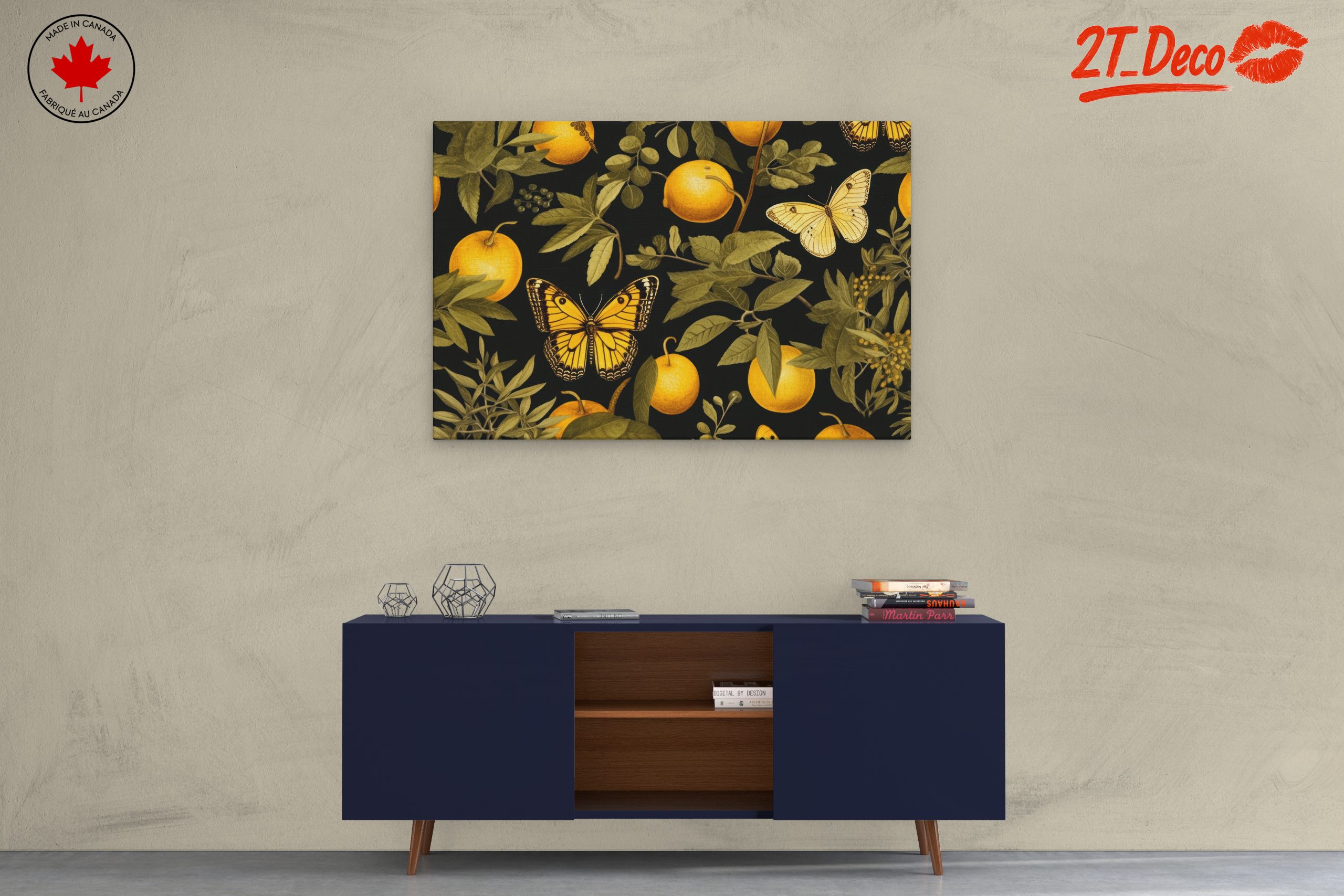 Butterfly and Citrus Botanical Artwork - Image 3