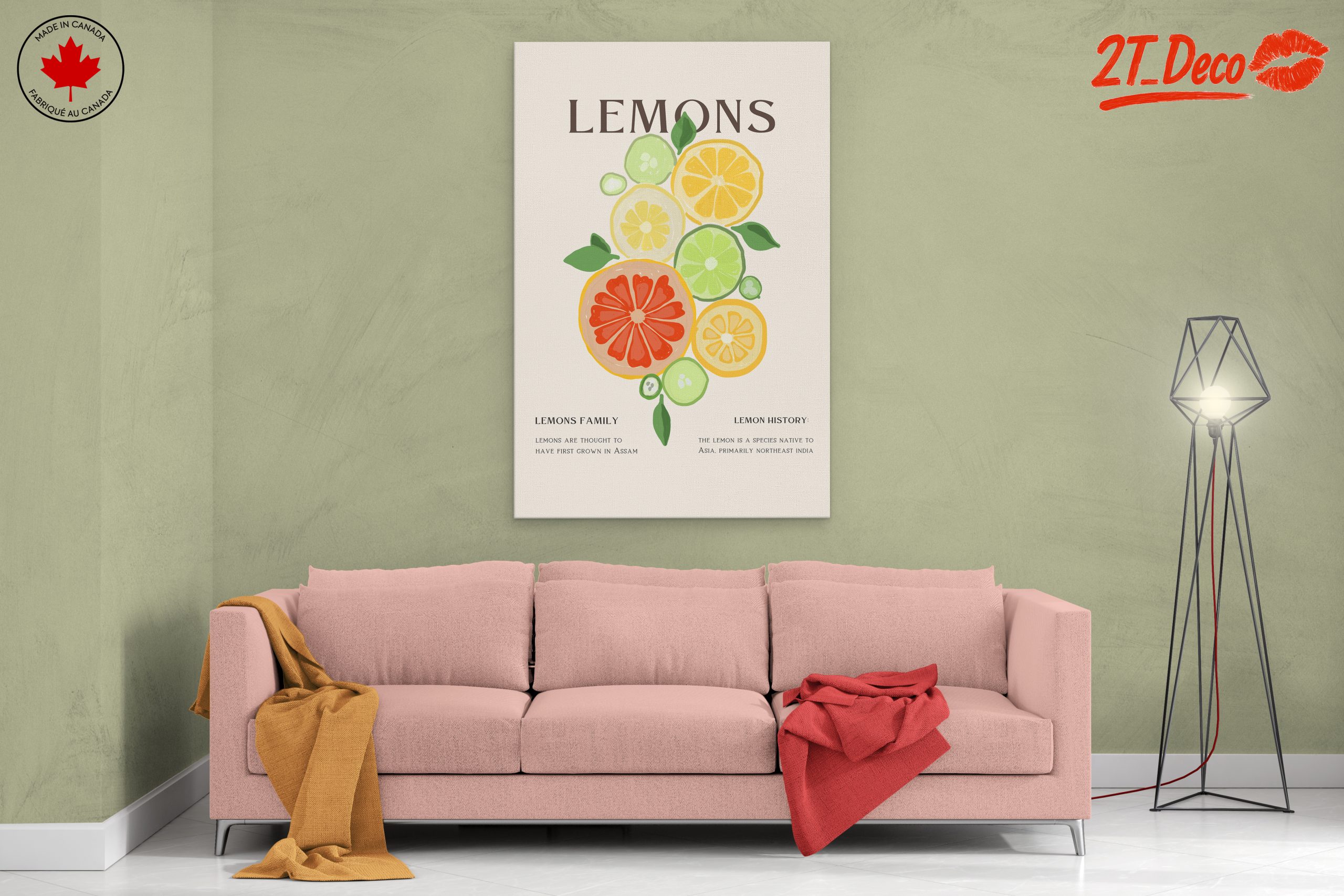 Colorful Abstract Citrus Fruit Art - Image 2