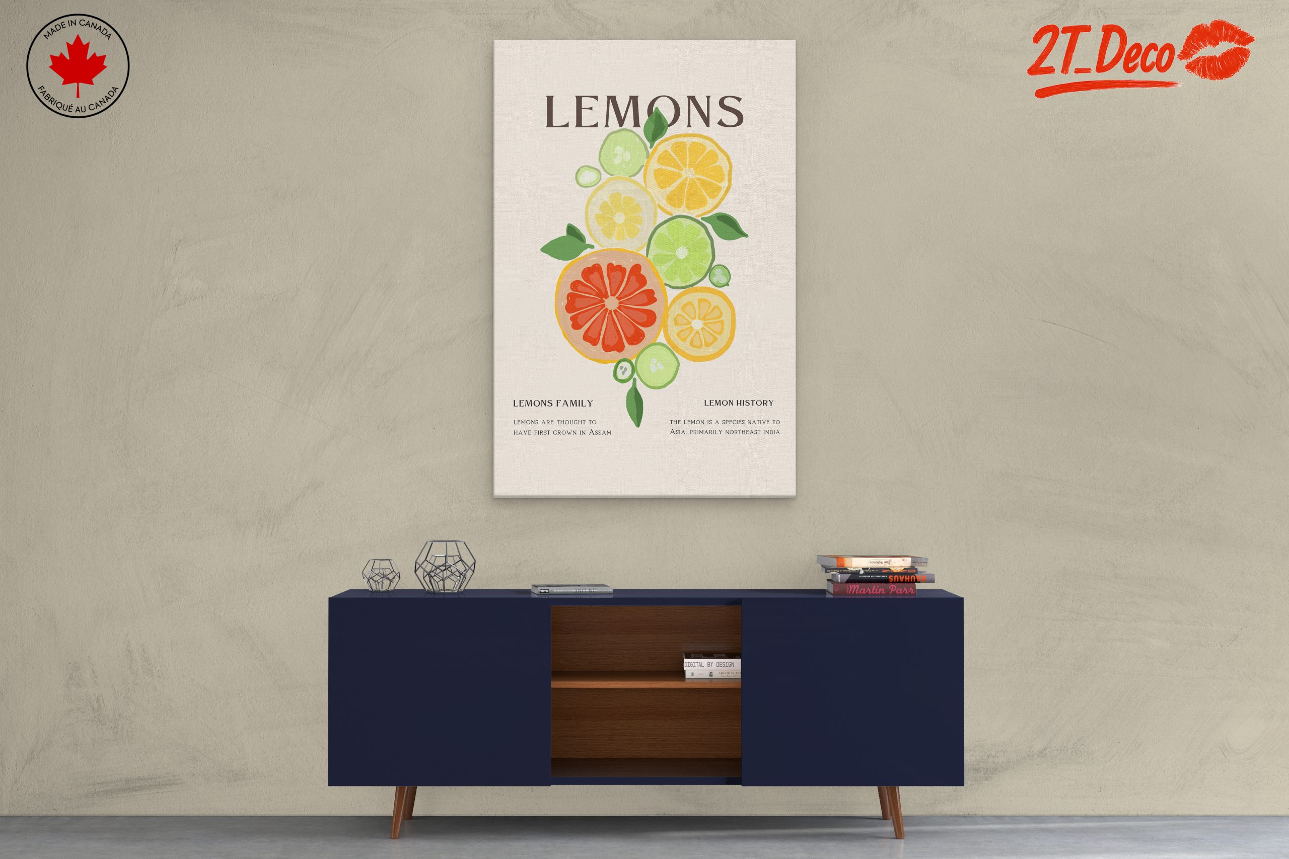 Colorful Abstract Citrus Fruit Art - Image 3