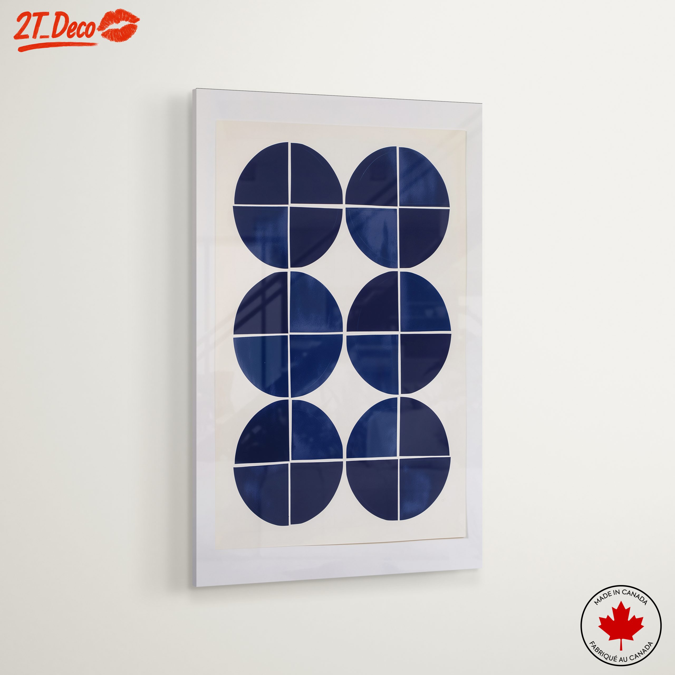 Geometric Blue Abstract Wall Art - Image 6