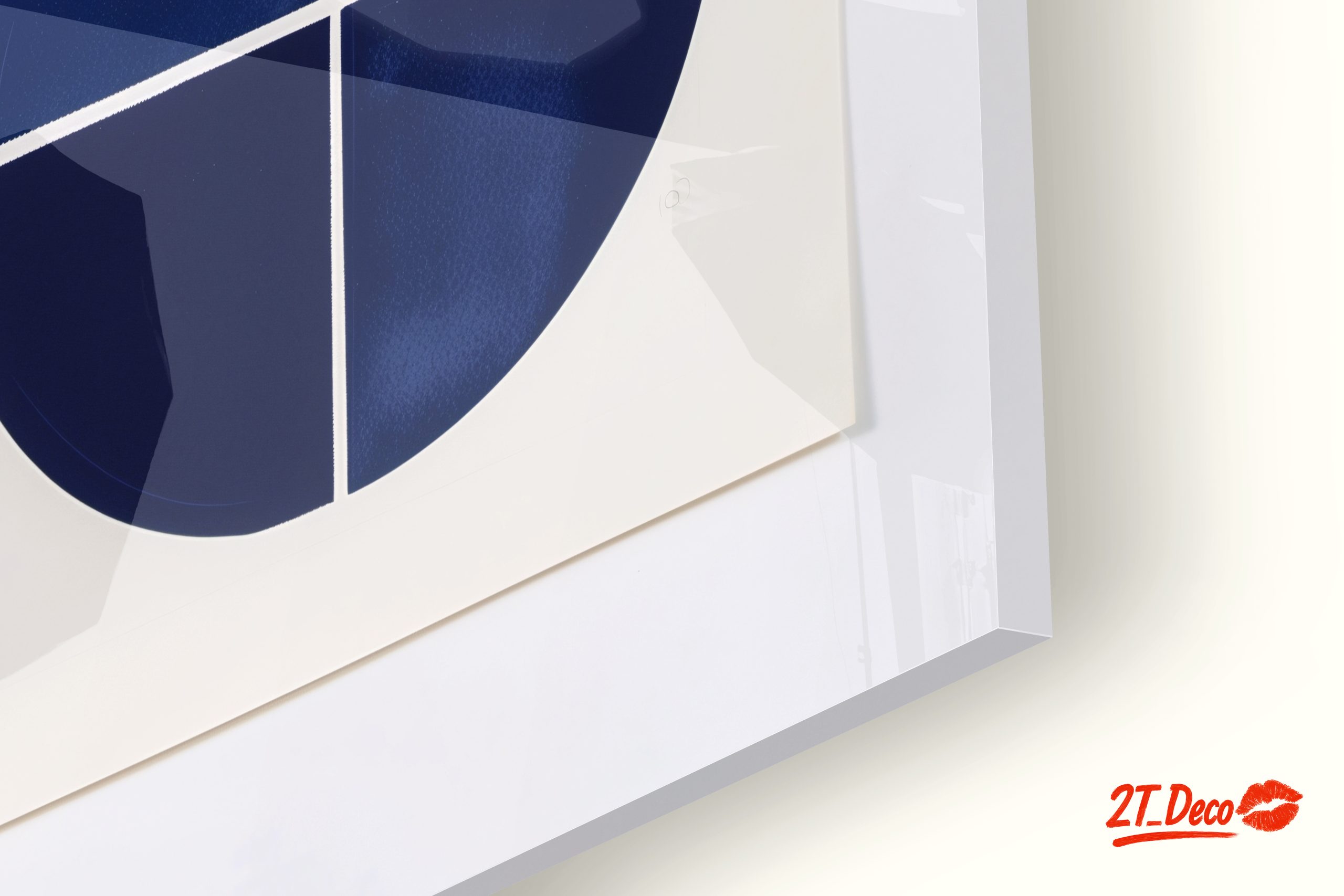 Geometric Blue Abstract Wall Art - Image 9