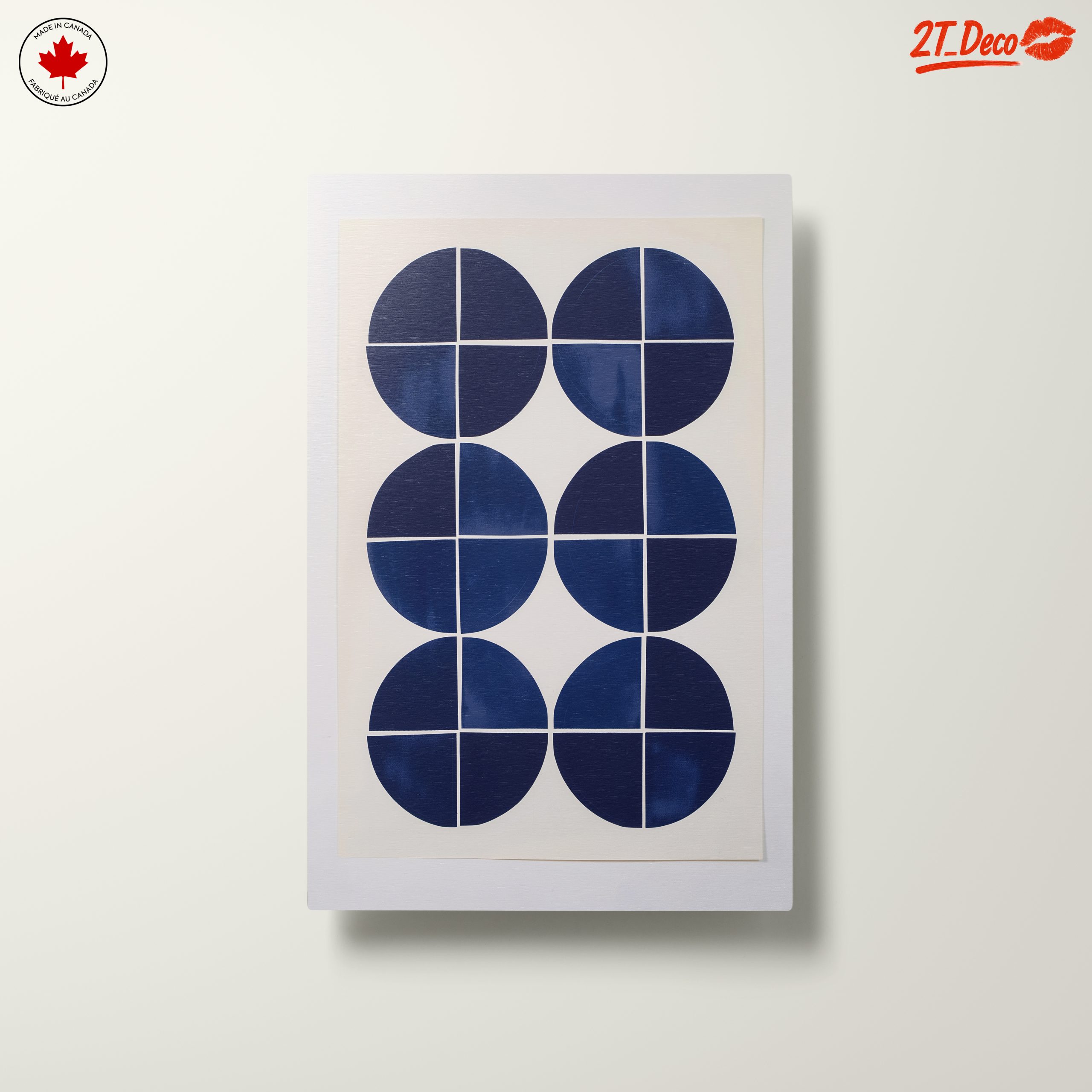 Geometric Blue Abstract Wall Art - Image 10