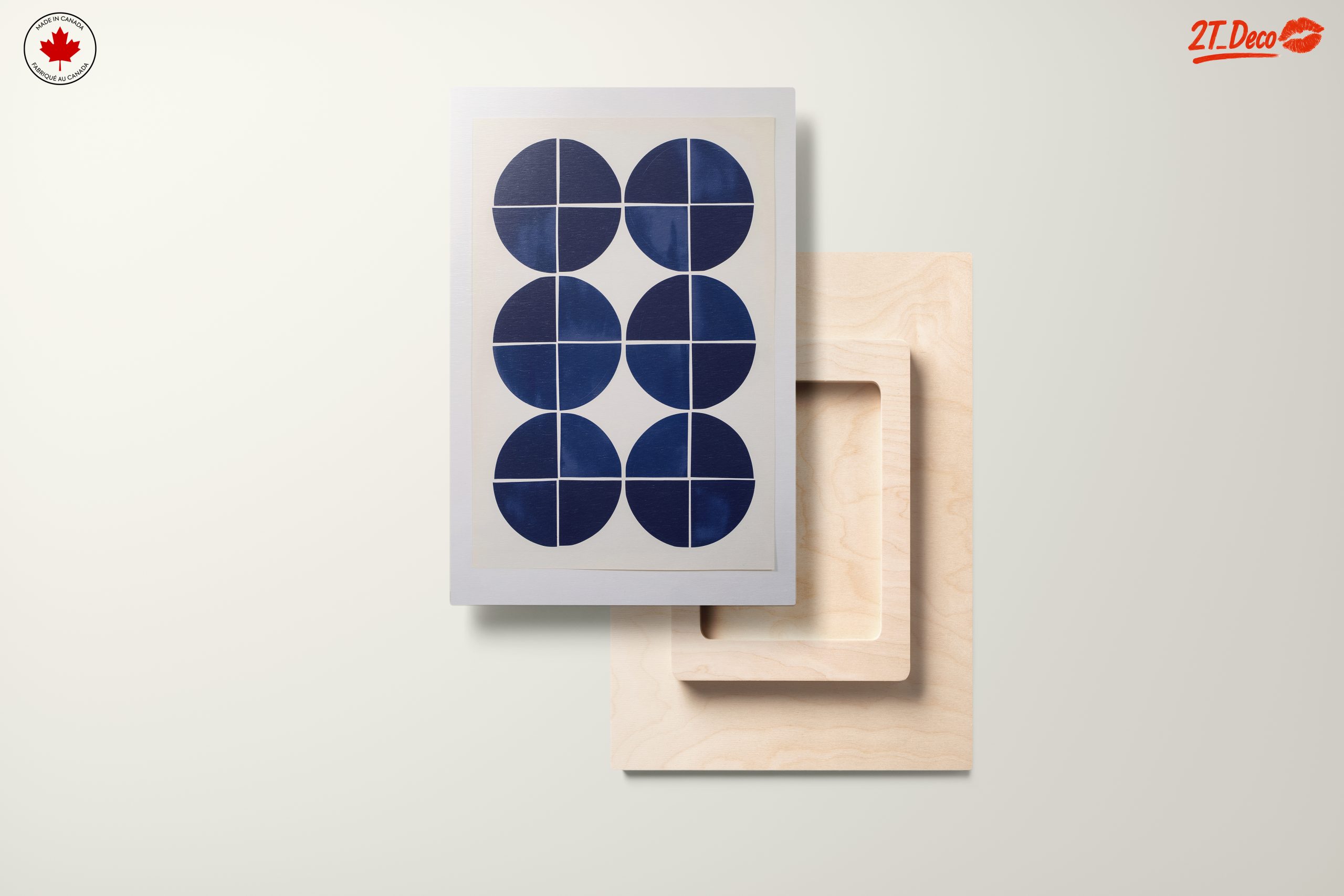 Geometric Blue Abstract Wall Art - Image 11