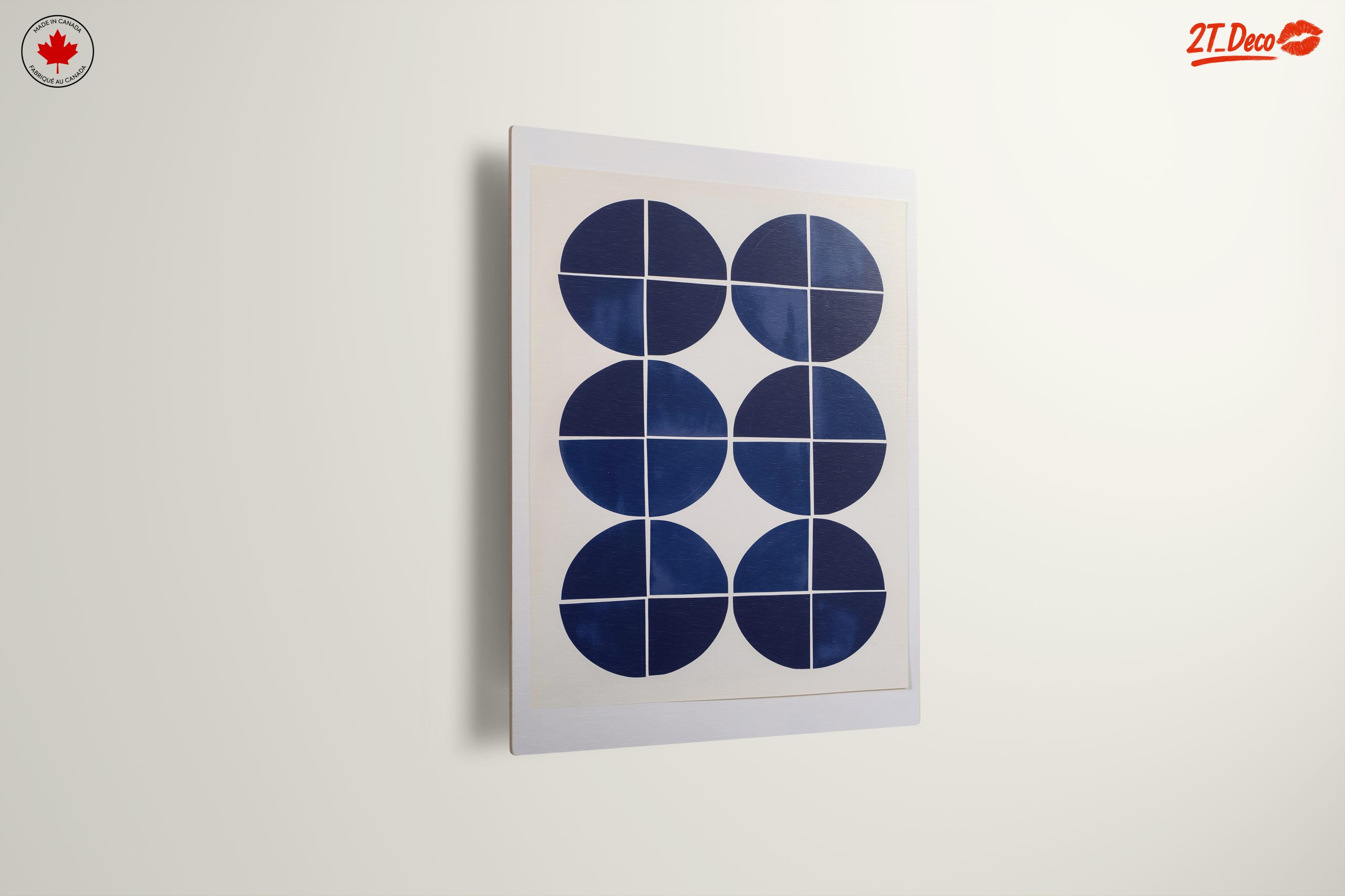 Geometric Blue Abstract Wall Art - Image 13