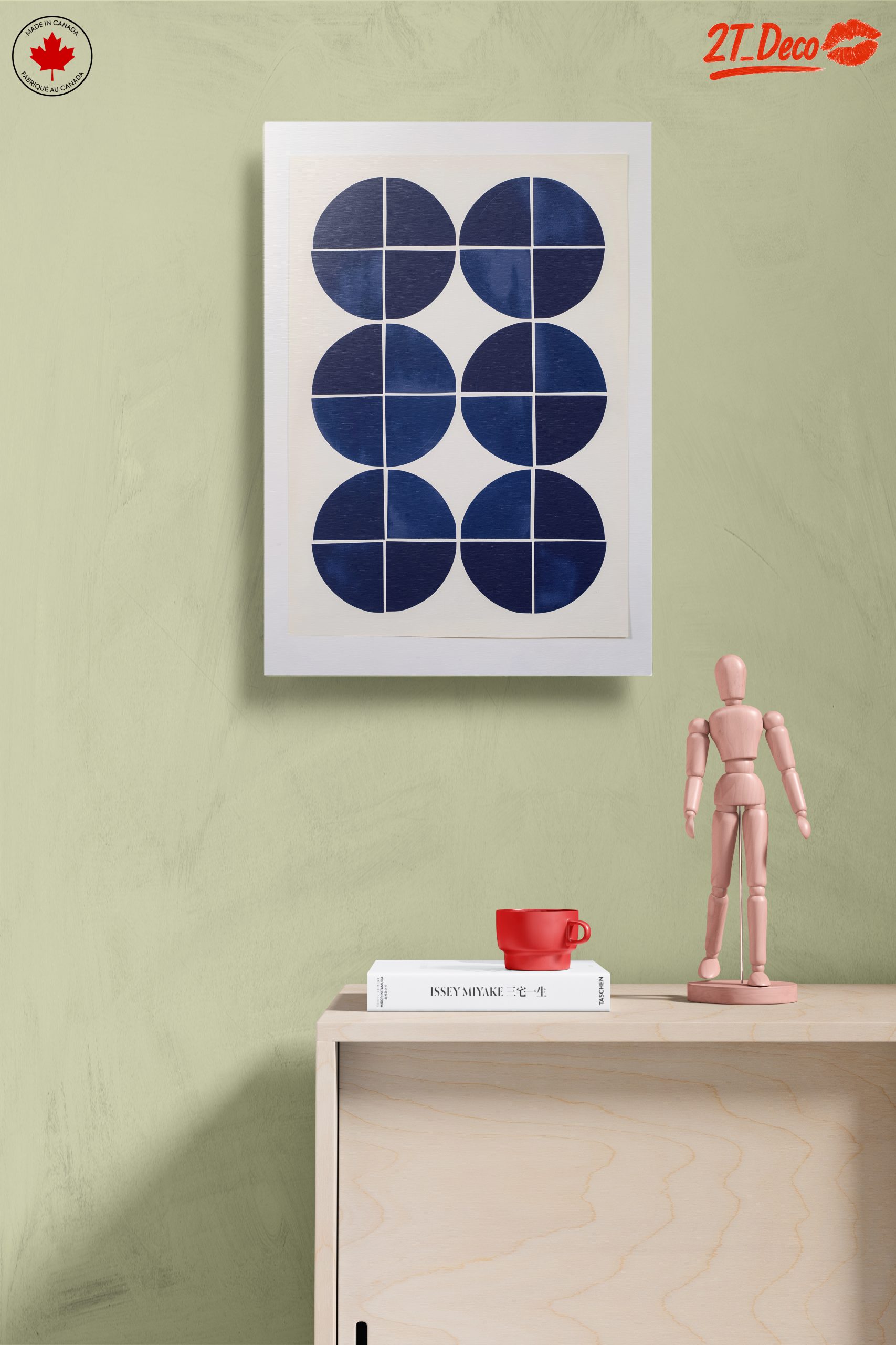 Geometric Blue Abstract Wall Art - Image 14