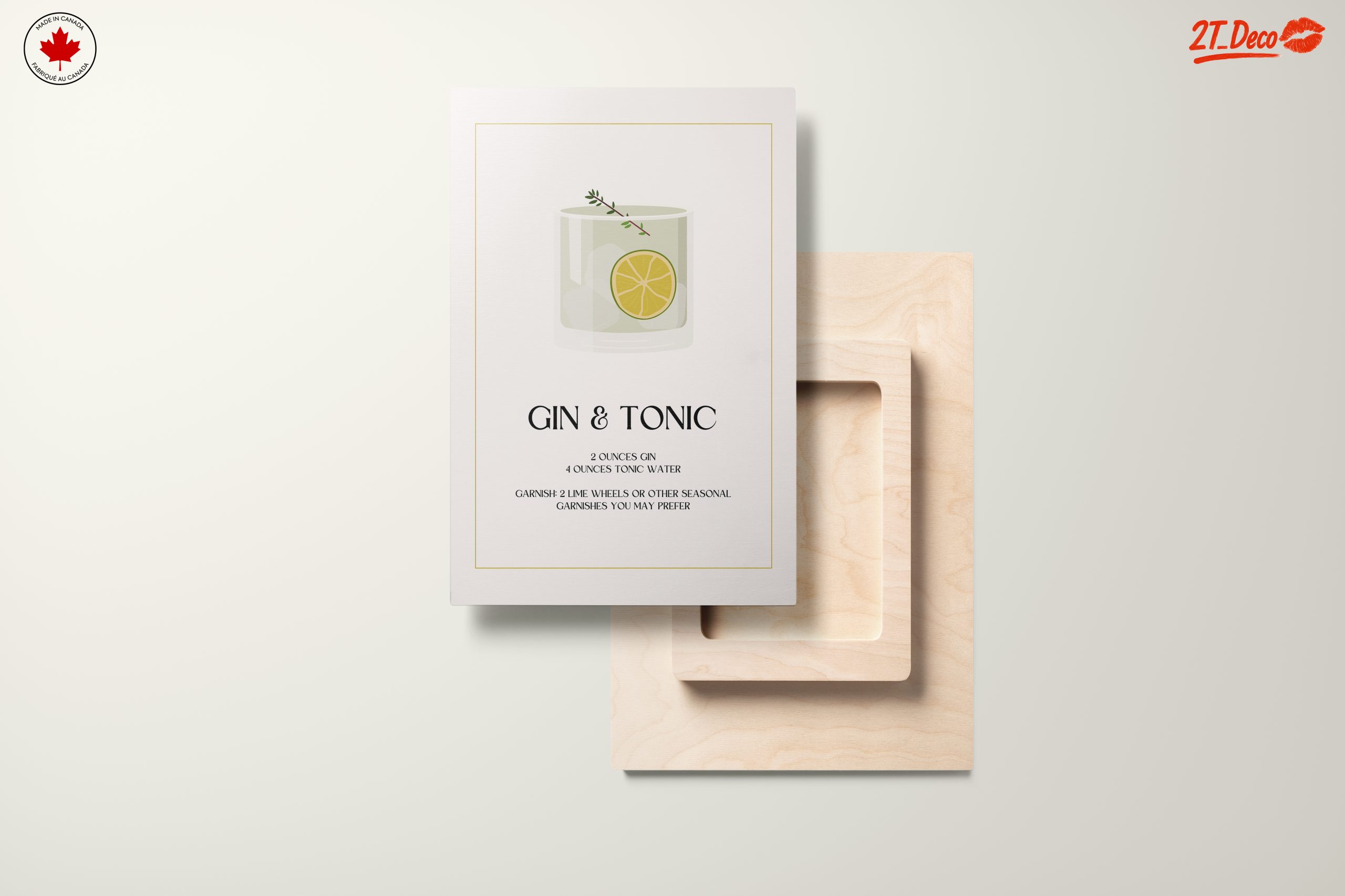 Stylish Cocktail Recipe Art for Home Bar - Image 11