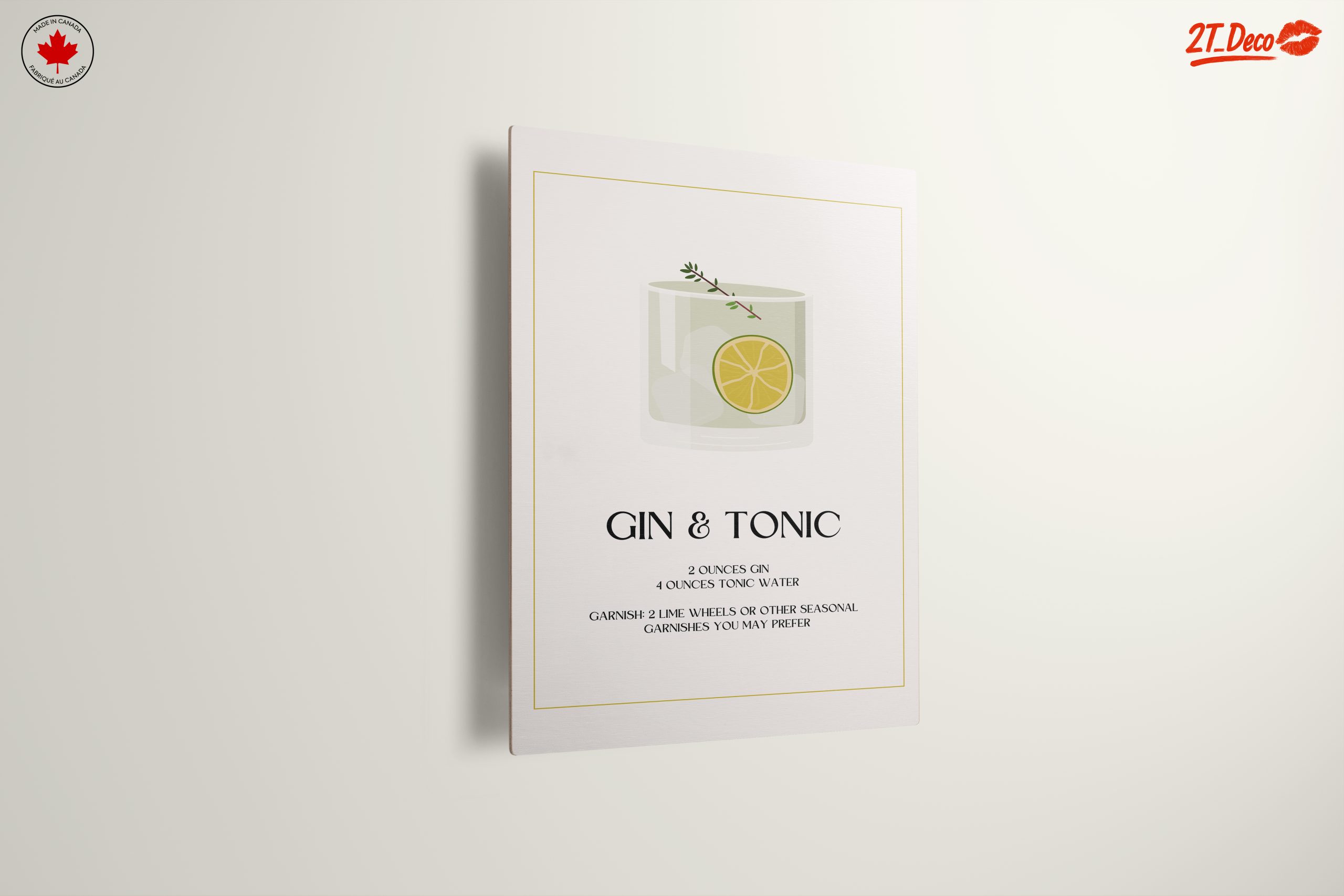 Stylish Cocktail Recipe Art for Home Bar - Image 13