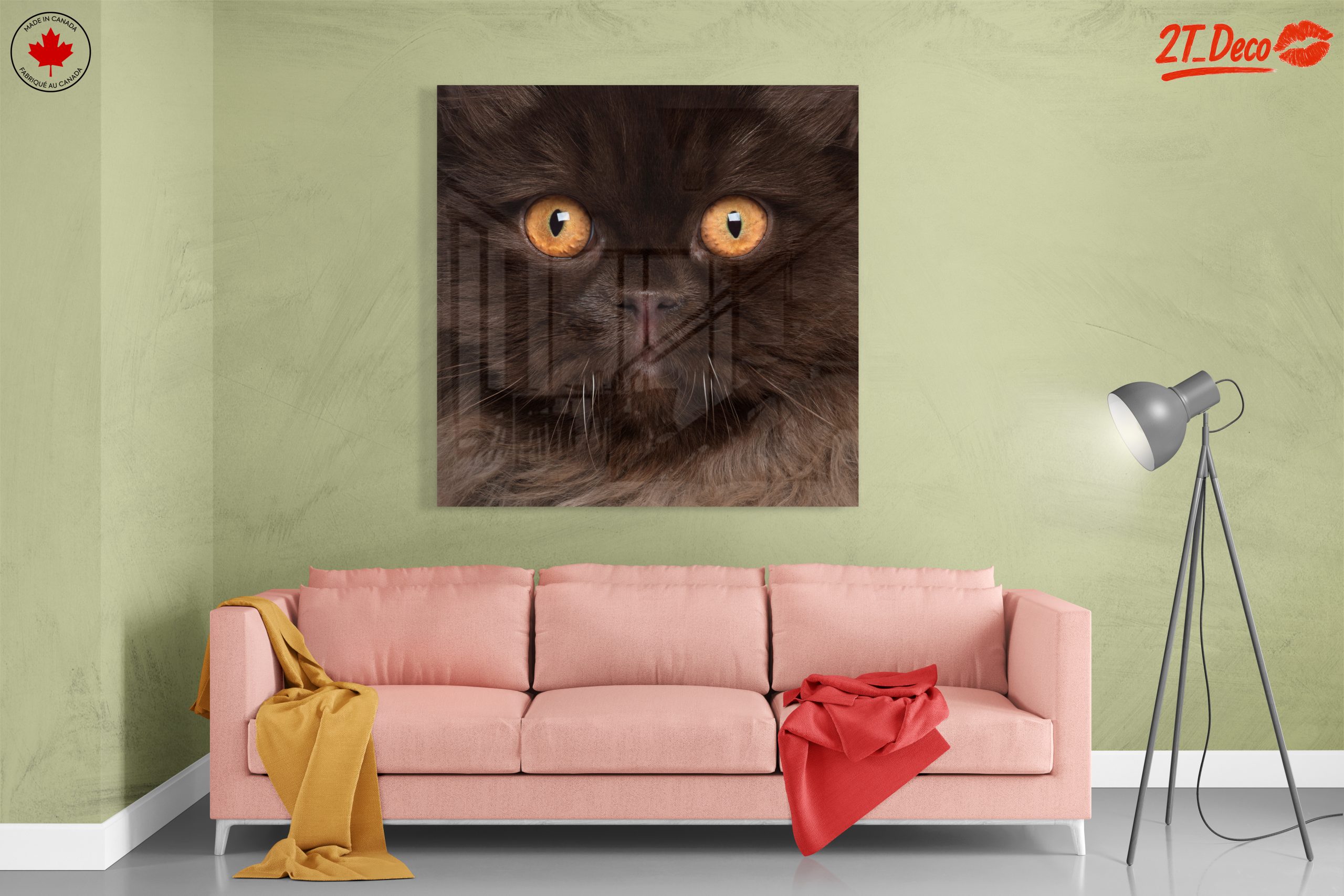 Stunning Cat Portrait with Golden Eyes - Image 7