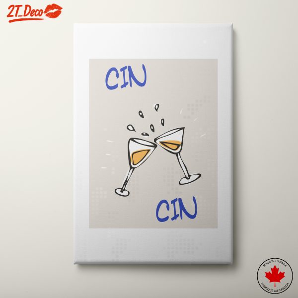 Cheers Celebration Art with Toasting Glasses