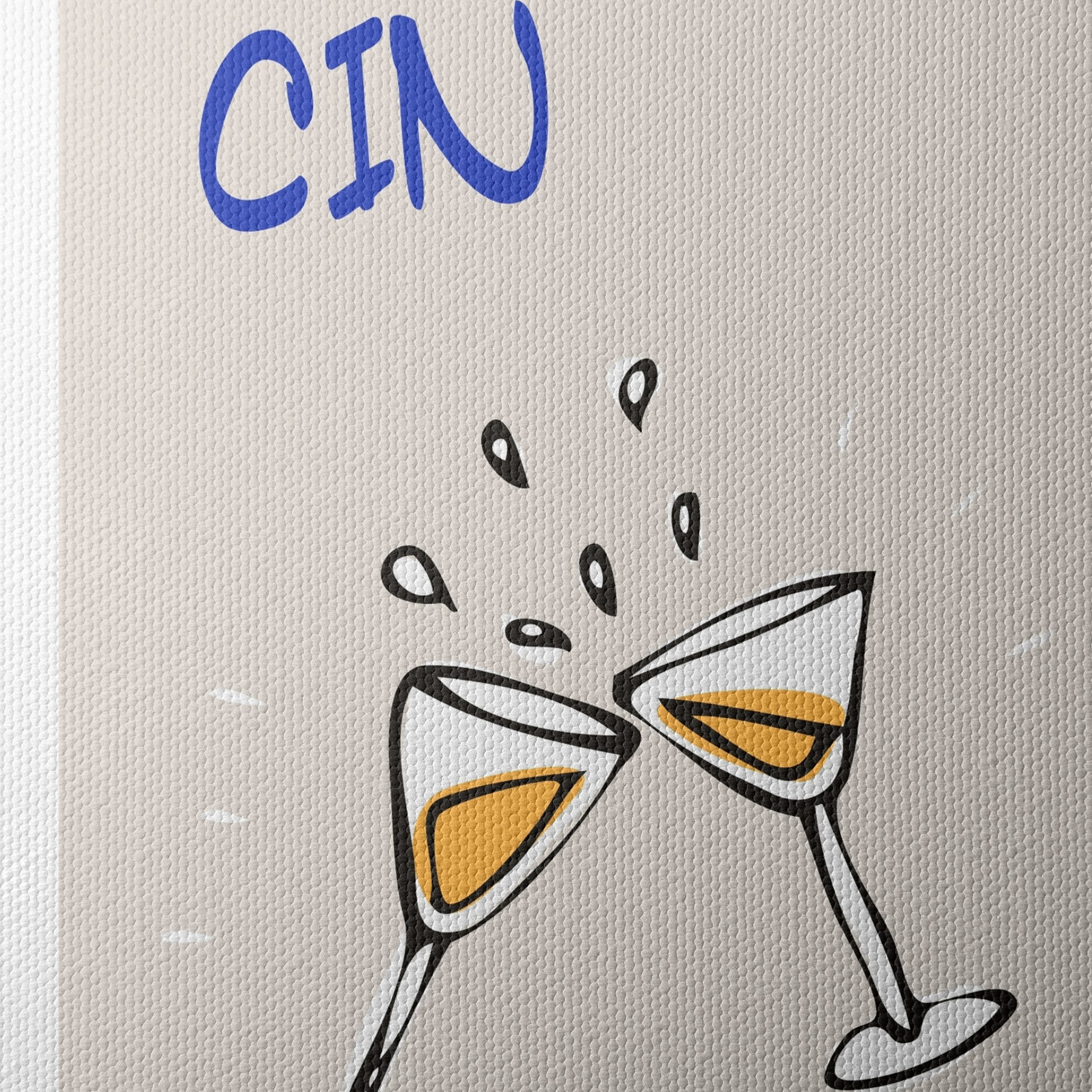 Cheers Celebration Art with Toasting Glasses - Image 4