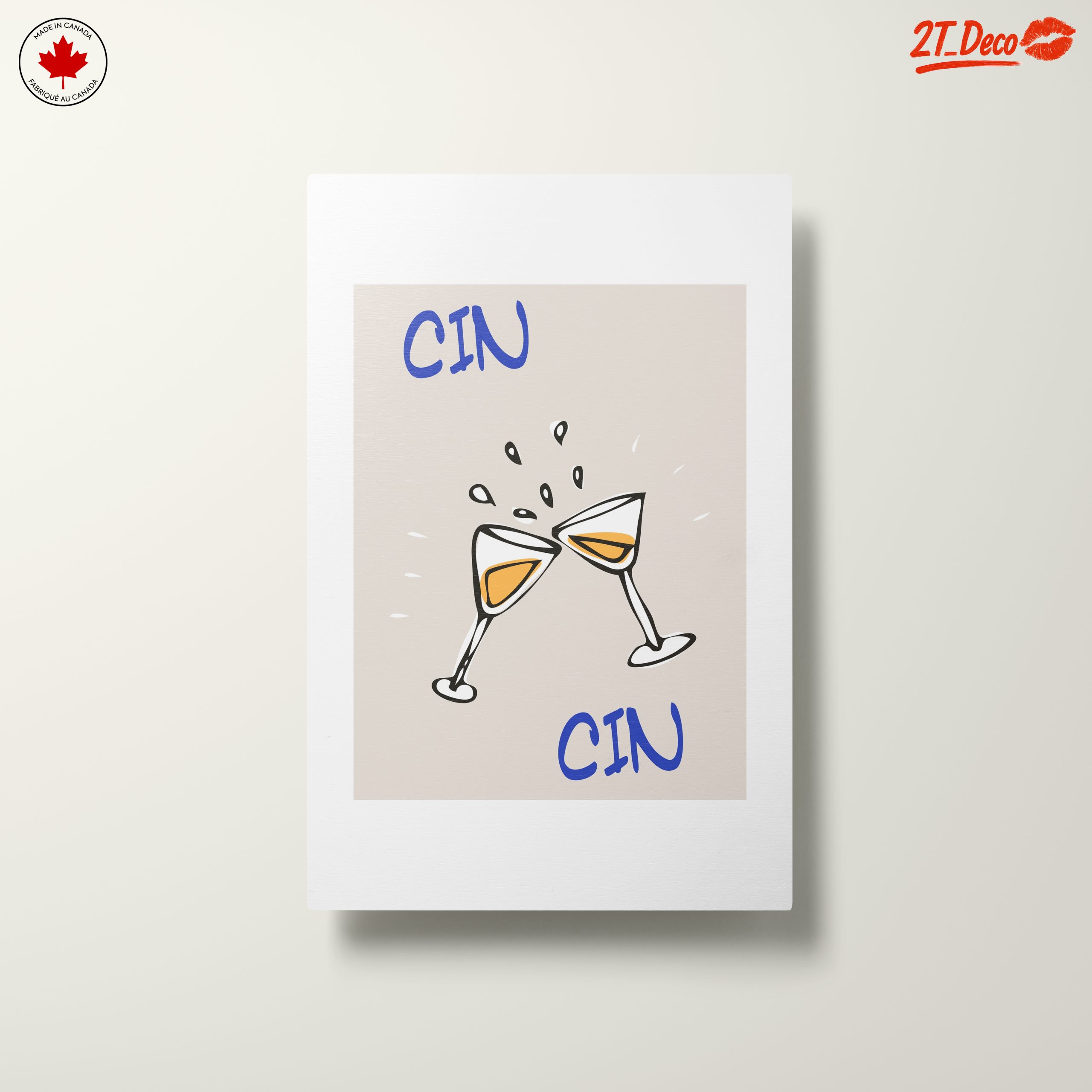 Cheers Celebration Art with Toasting Glasses - Image 10