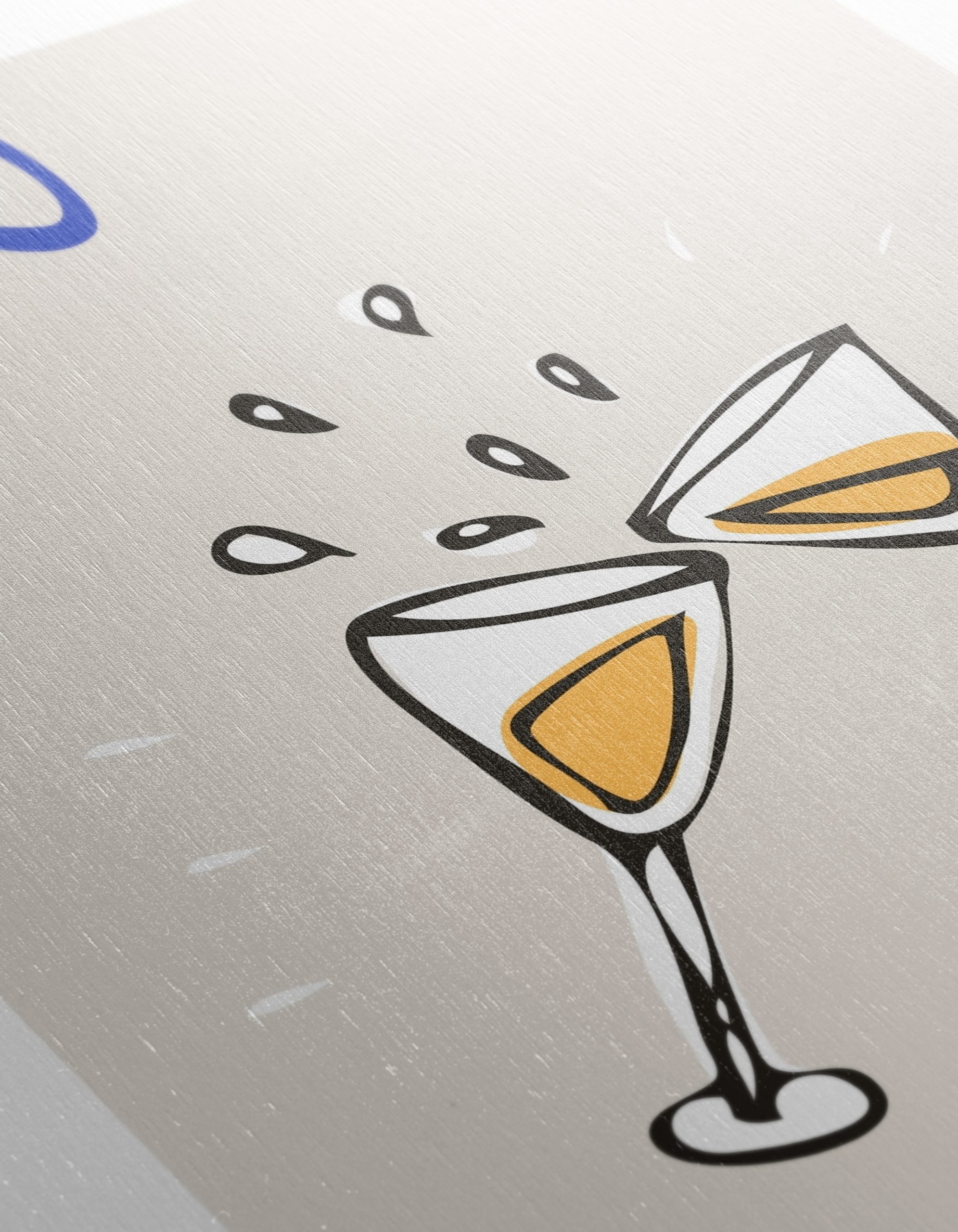 Cheers Celebration Art with Toasting Glasses - Image 12
