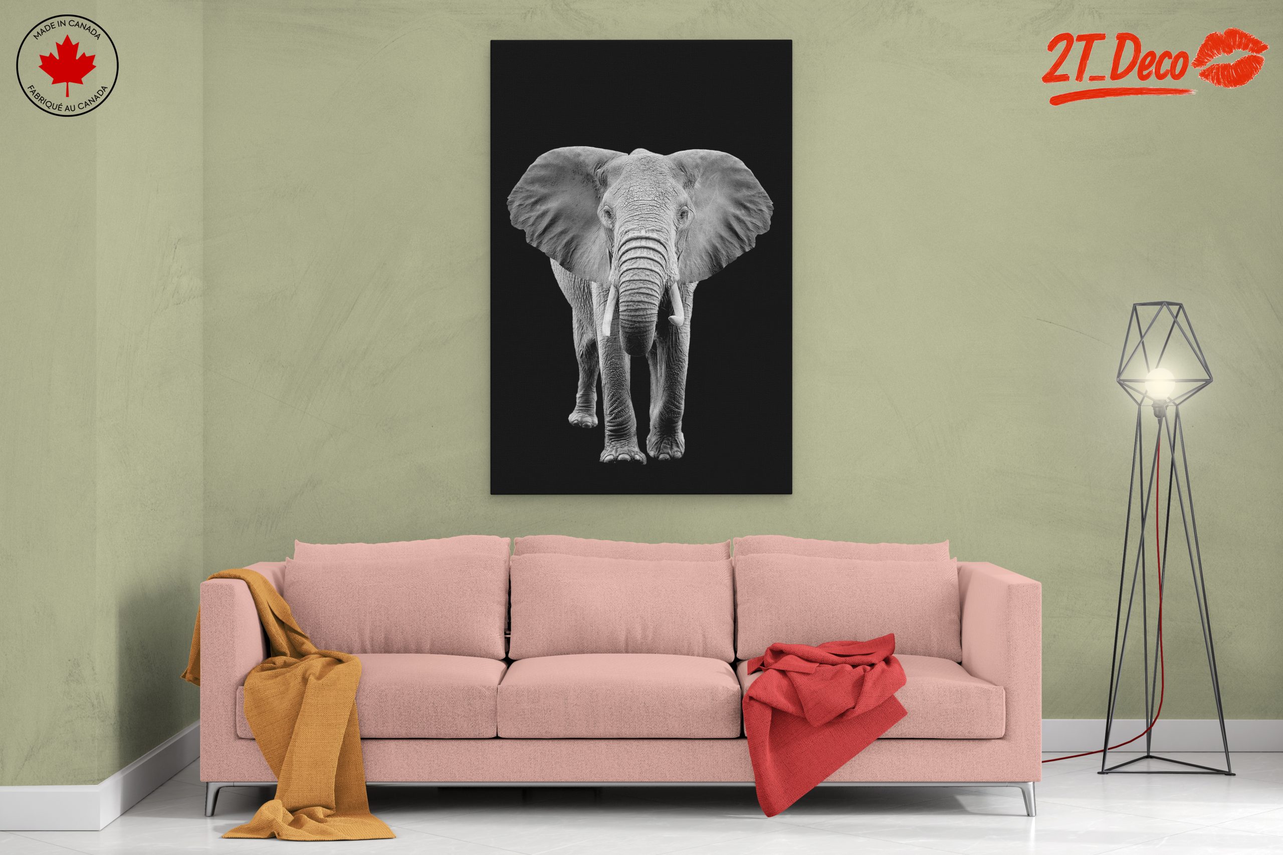 Majestic Black and White Elephant - Image 2