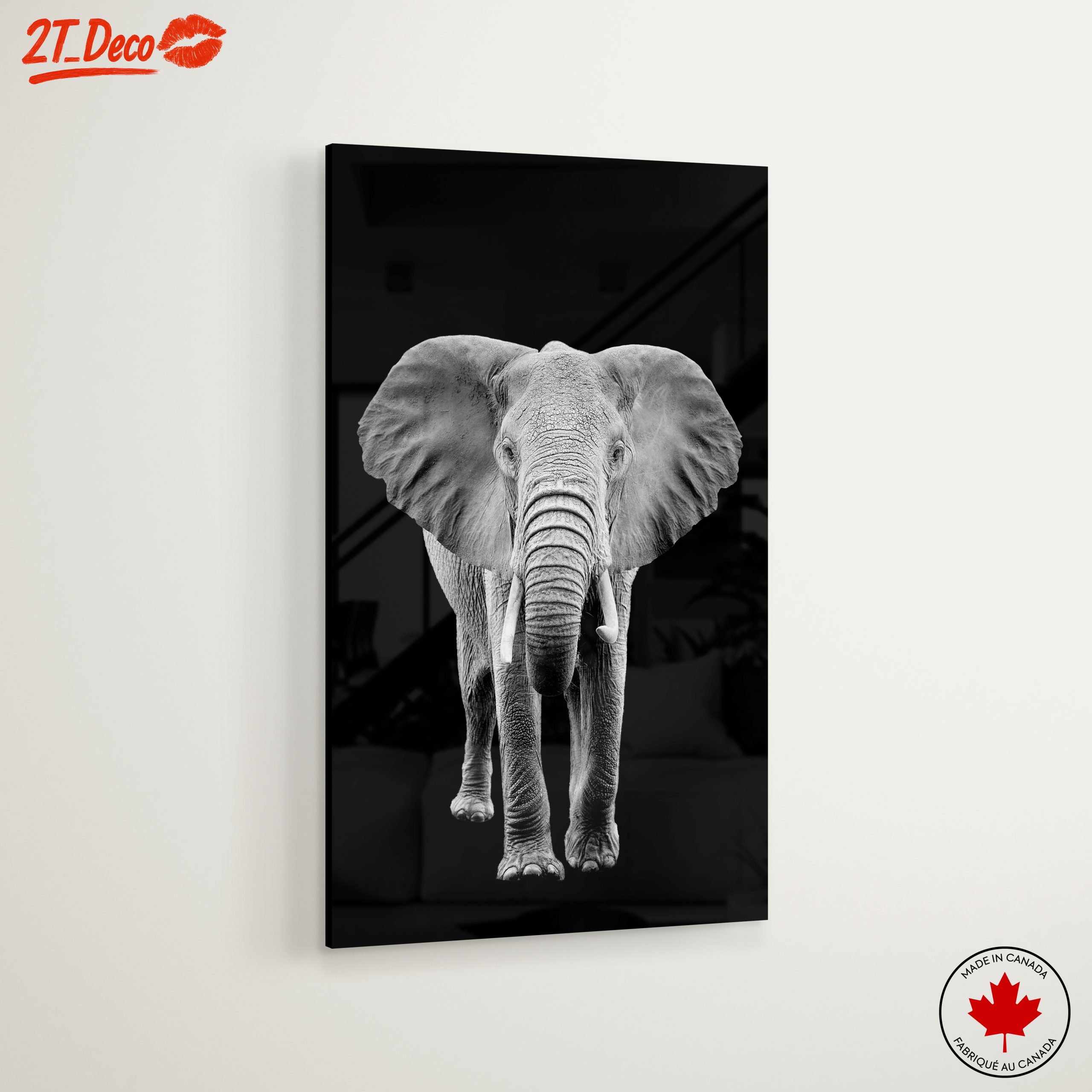 Majestic Black and White Elephant - Image 6