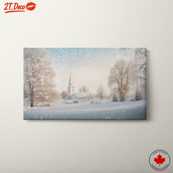 Peaceful Snowy Winter Landscape Scene
