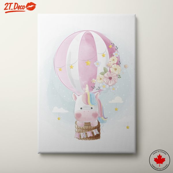Adorable Whimsical Balloon Unicorn Art