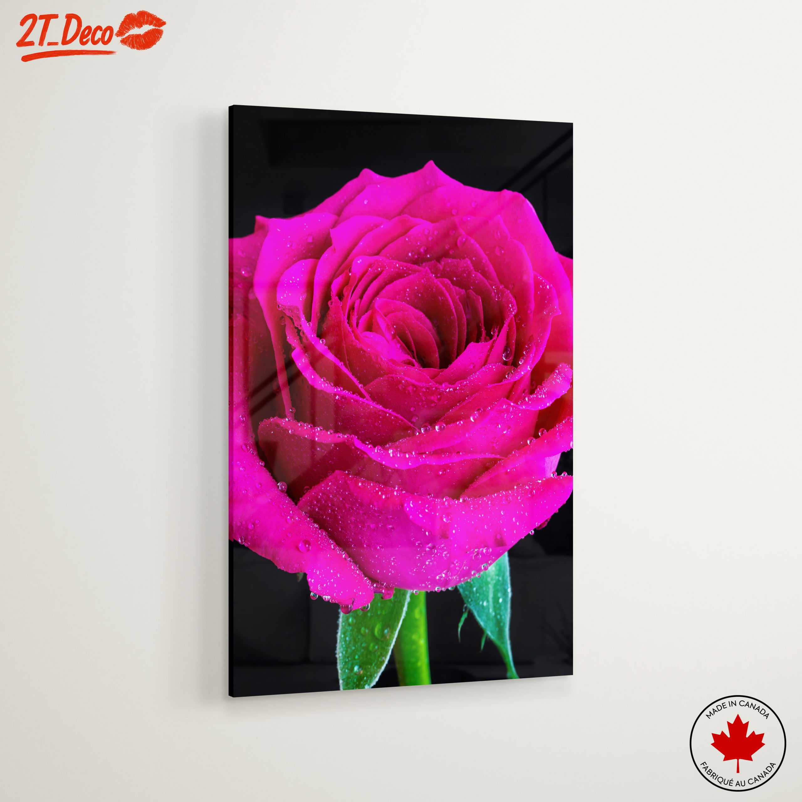 Stunning Pink Rose Flower Art - Image 6