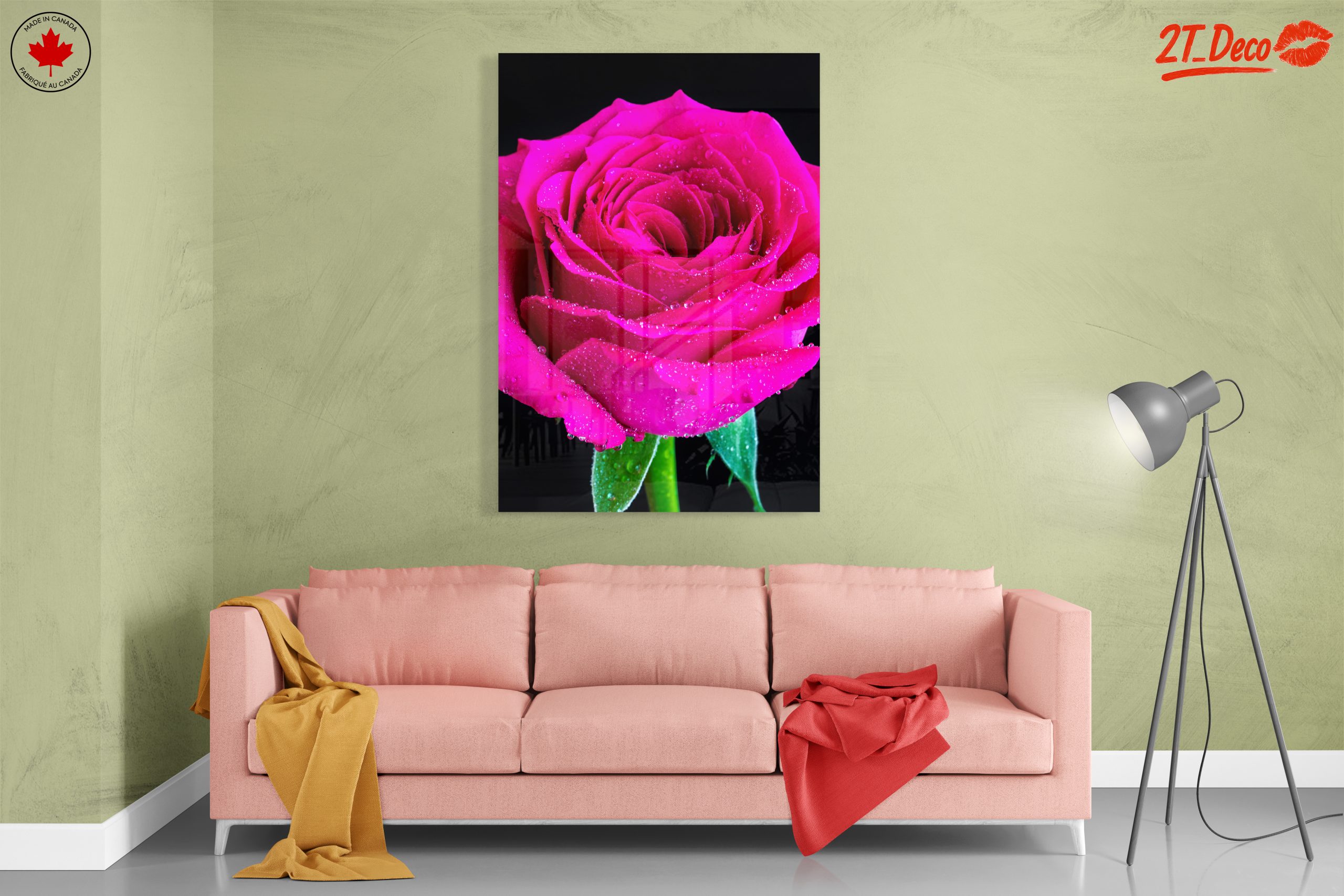 Stunning Pink Rose Flower Art - Image 7