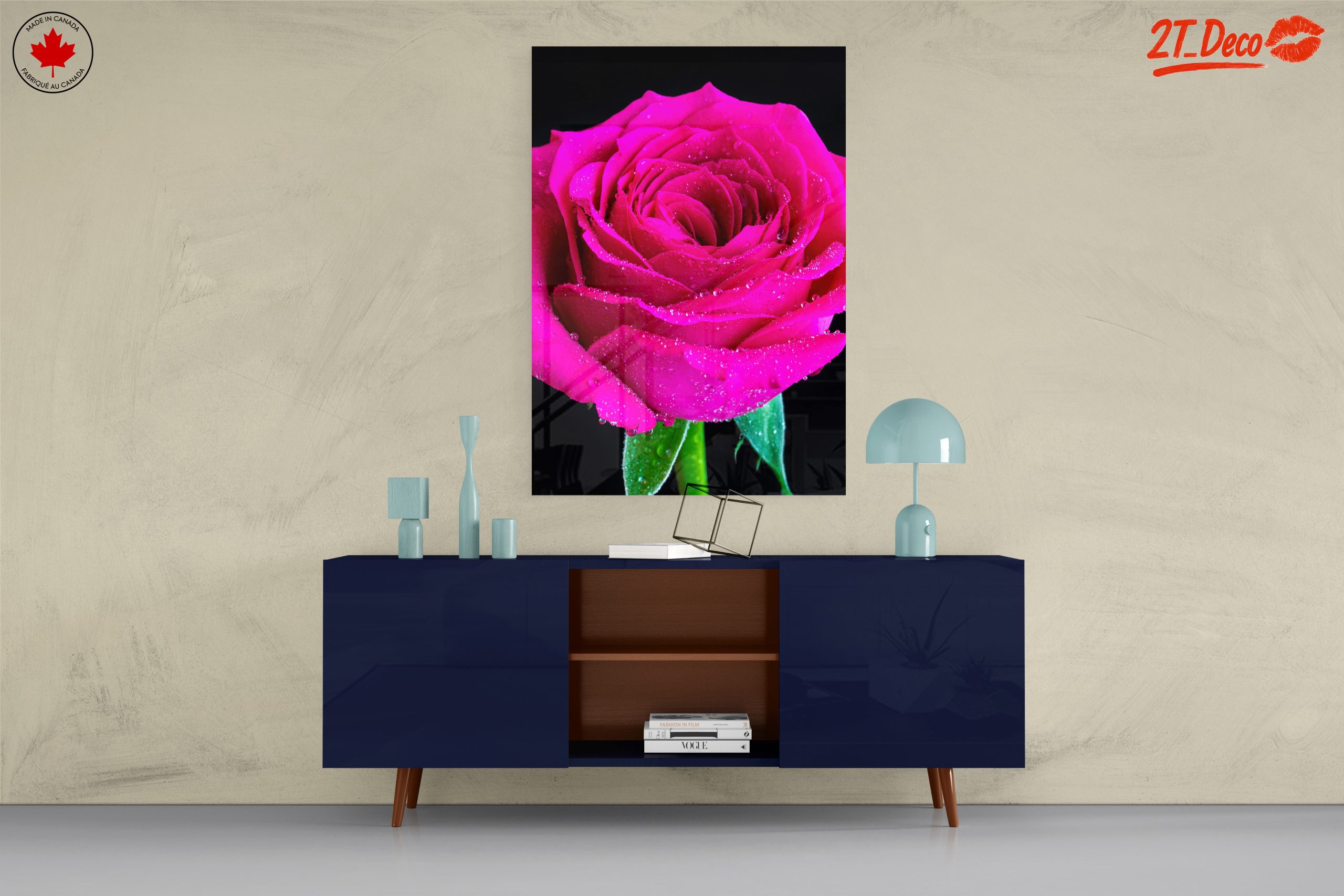 Stunning Pink Rose Flower Art - Image 8