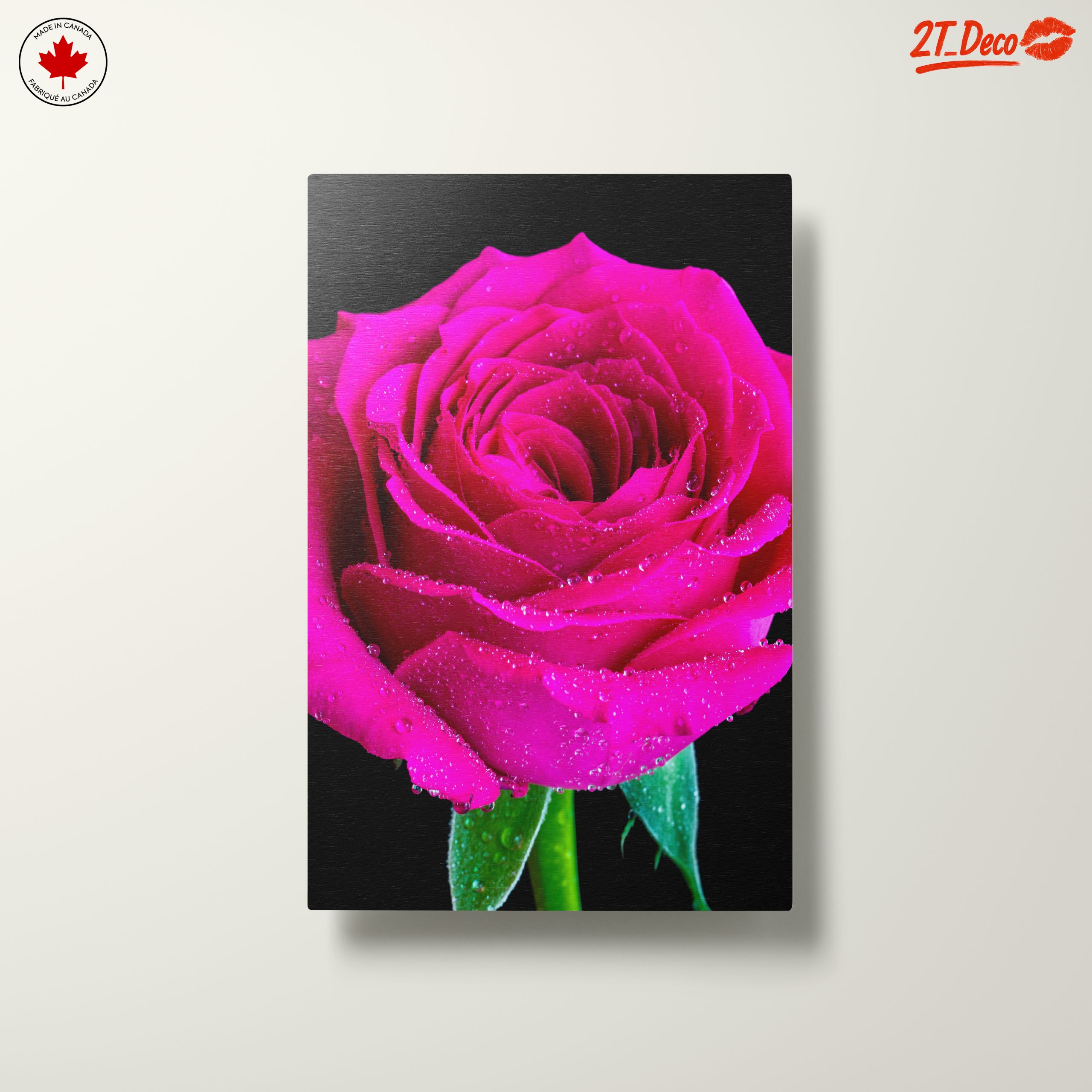 Stunning Pink Rose Flower Art - Image 10