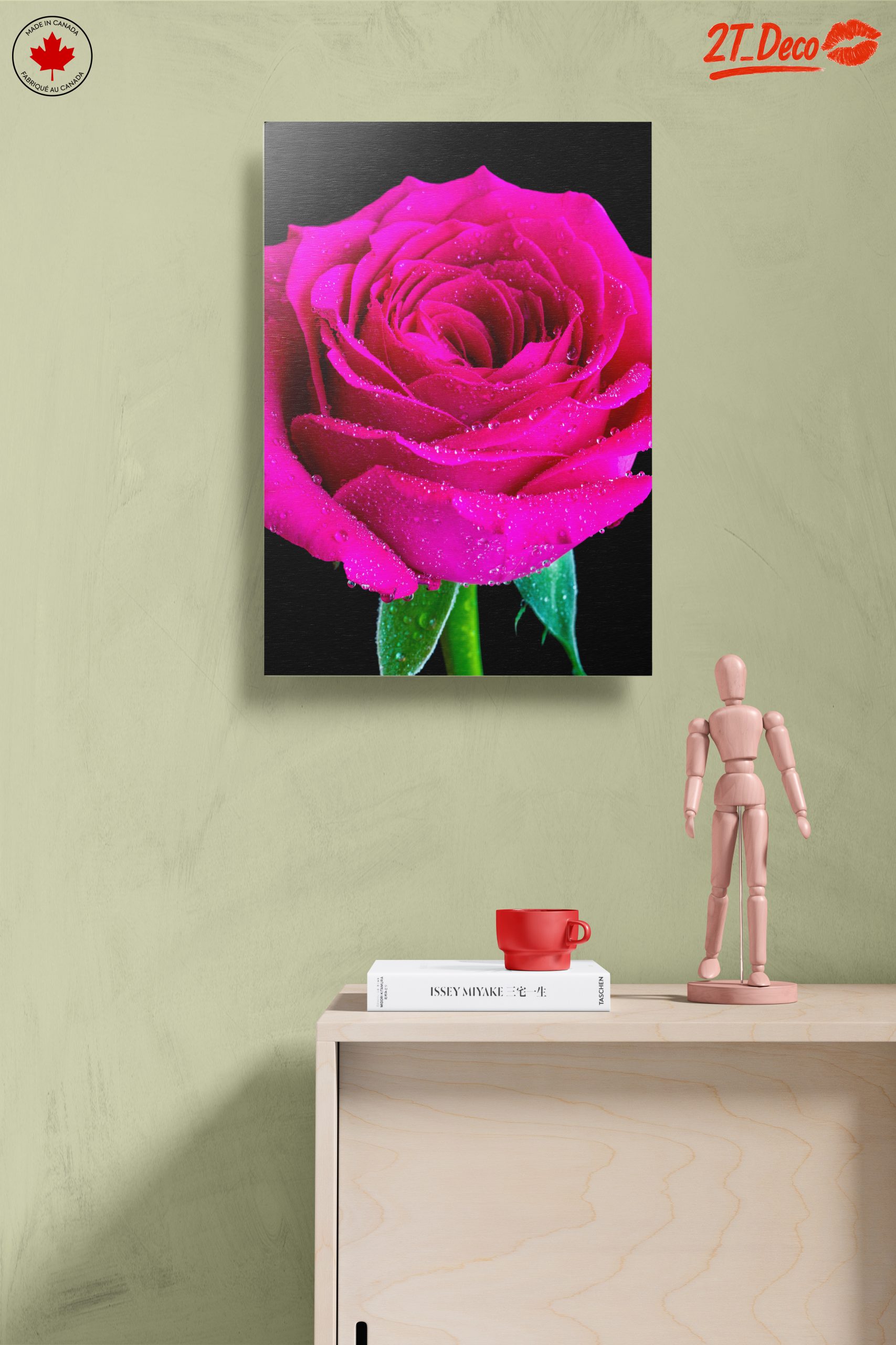 Stunning Pink Rose Flower Art - Image 14