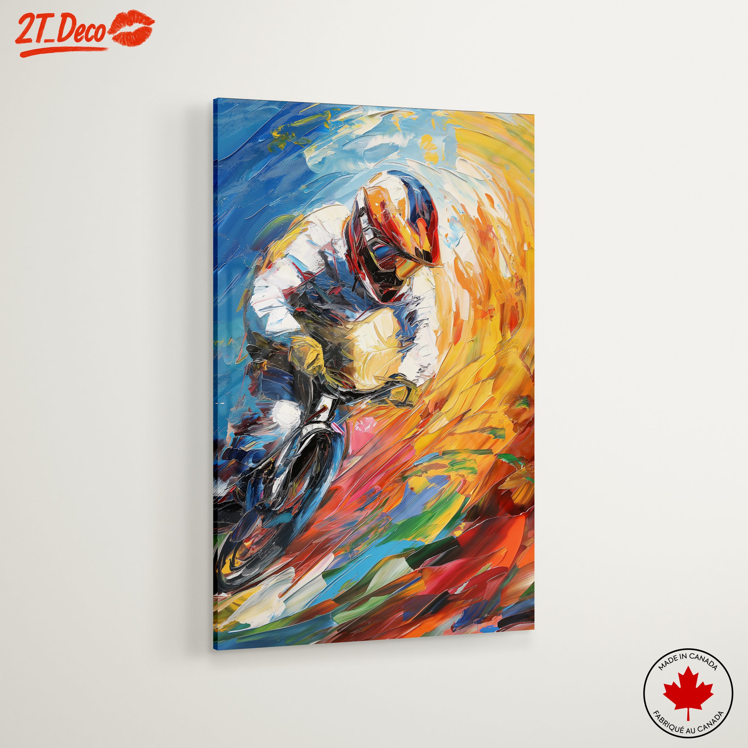Dynamic Motorsport Athlete in Vivid Colors - Image 6