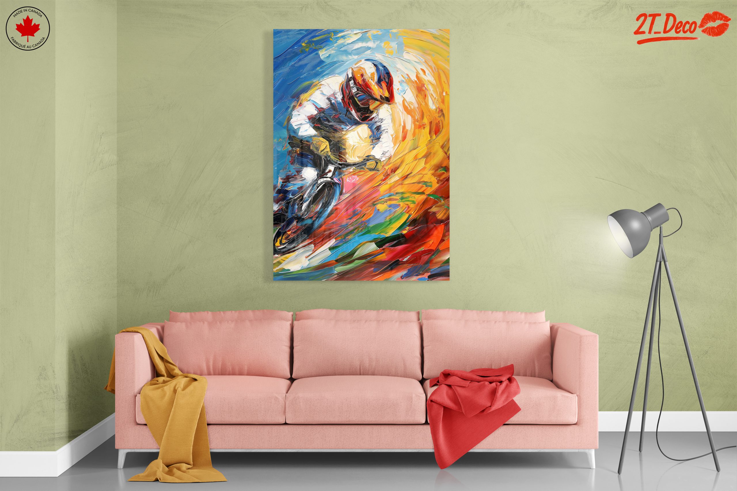 Dynamic Motorsport Athlete in Vivid Colors - Image 7
