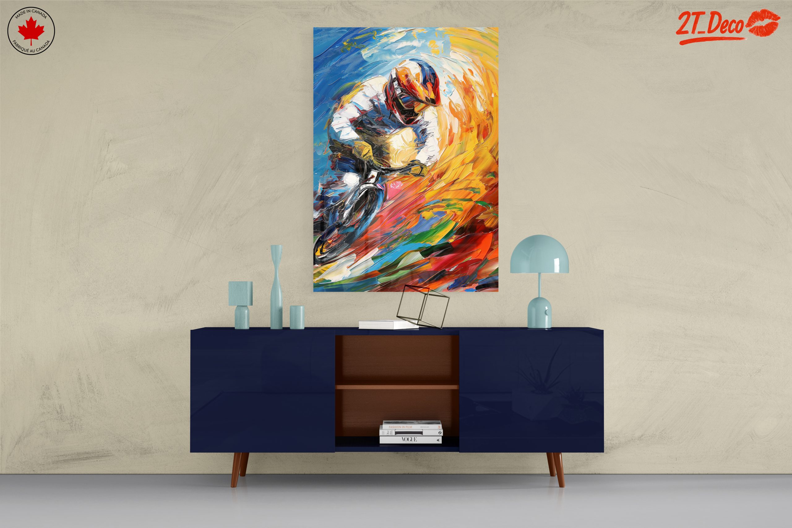 Dynamic Motorsport Athlete in Vivid Colors - Image 8