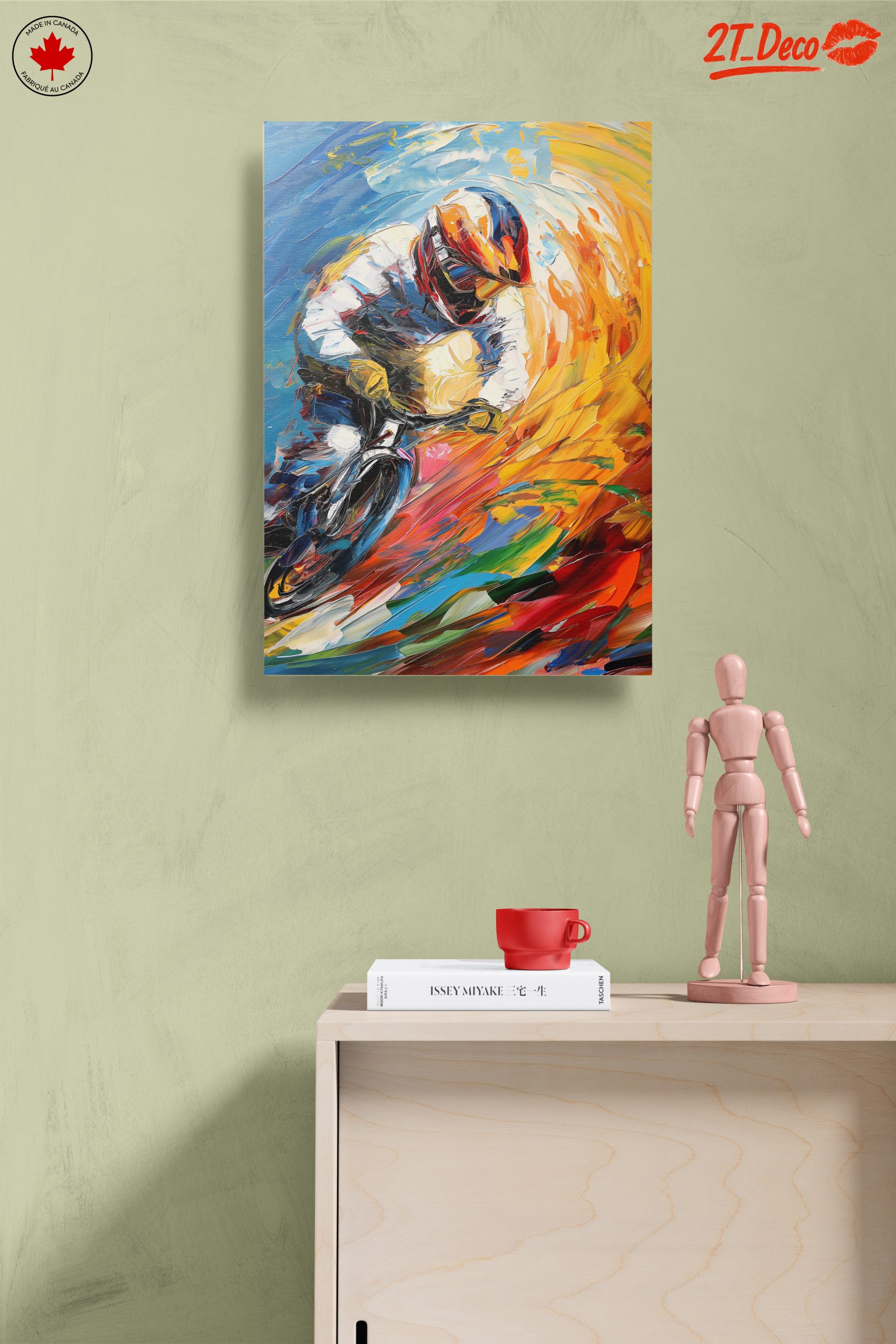 Dynamic Motorsport Athlete in Vivid Colors - Image 14