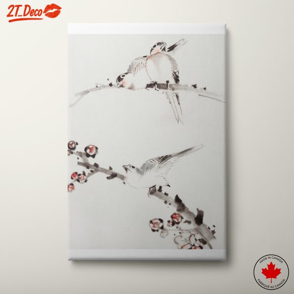 Elegant Bird and Blossom Watercolor Art
