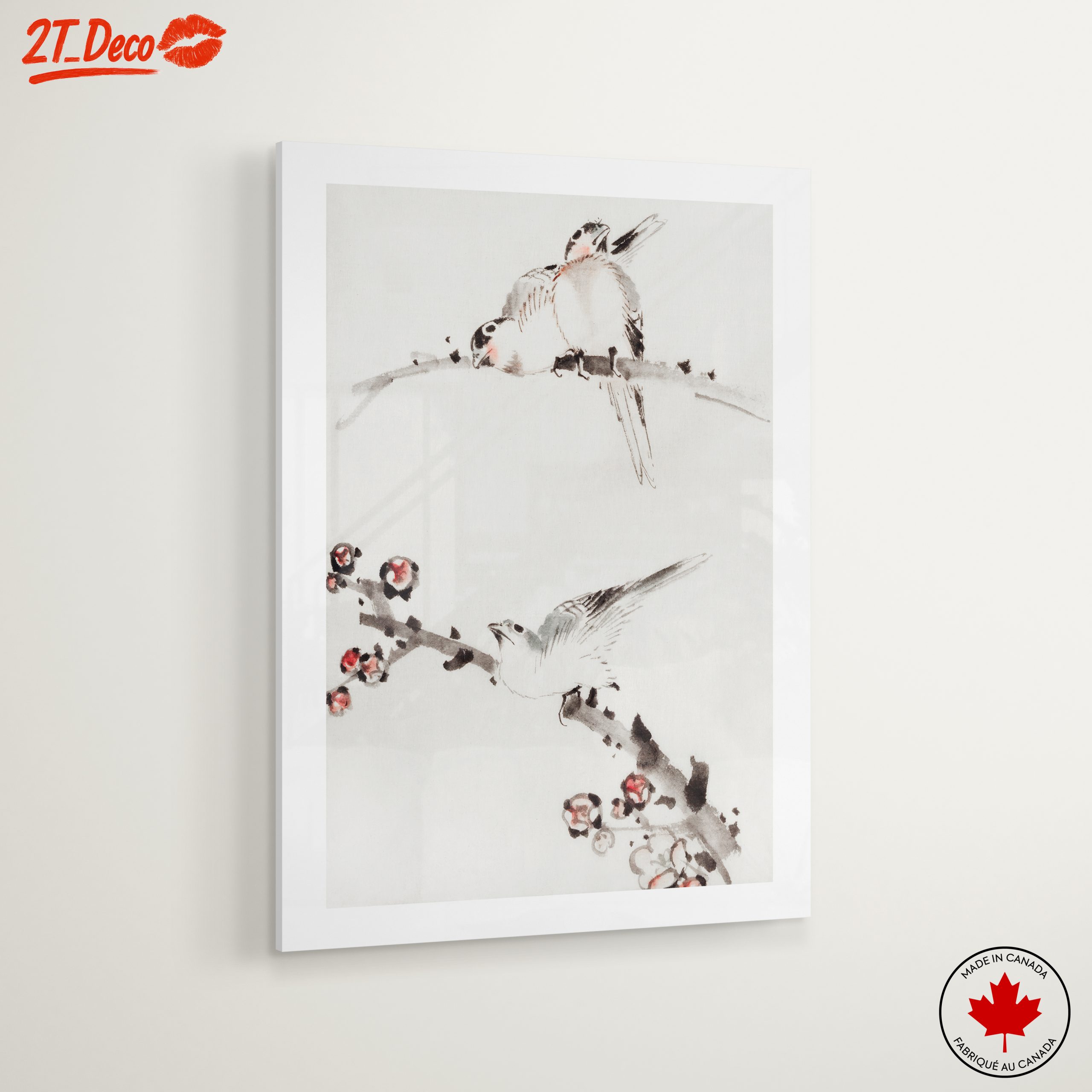 Elegant Bird and Blossom Watercolor Art - Image 6