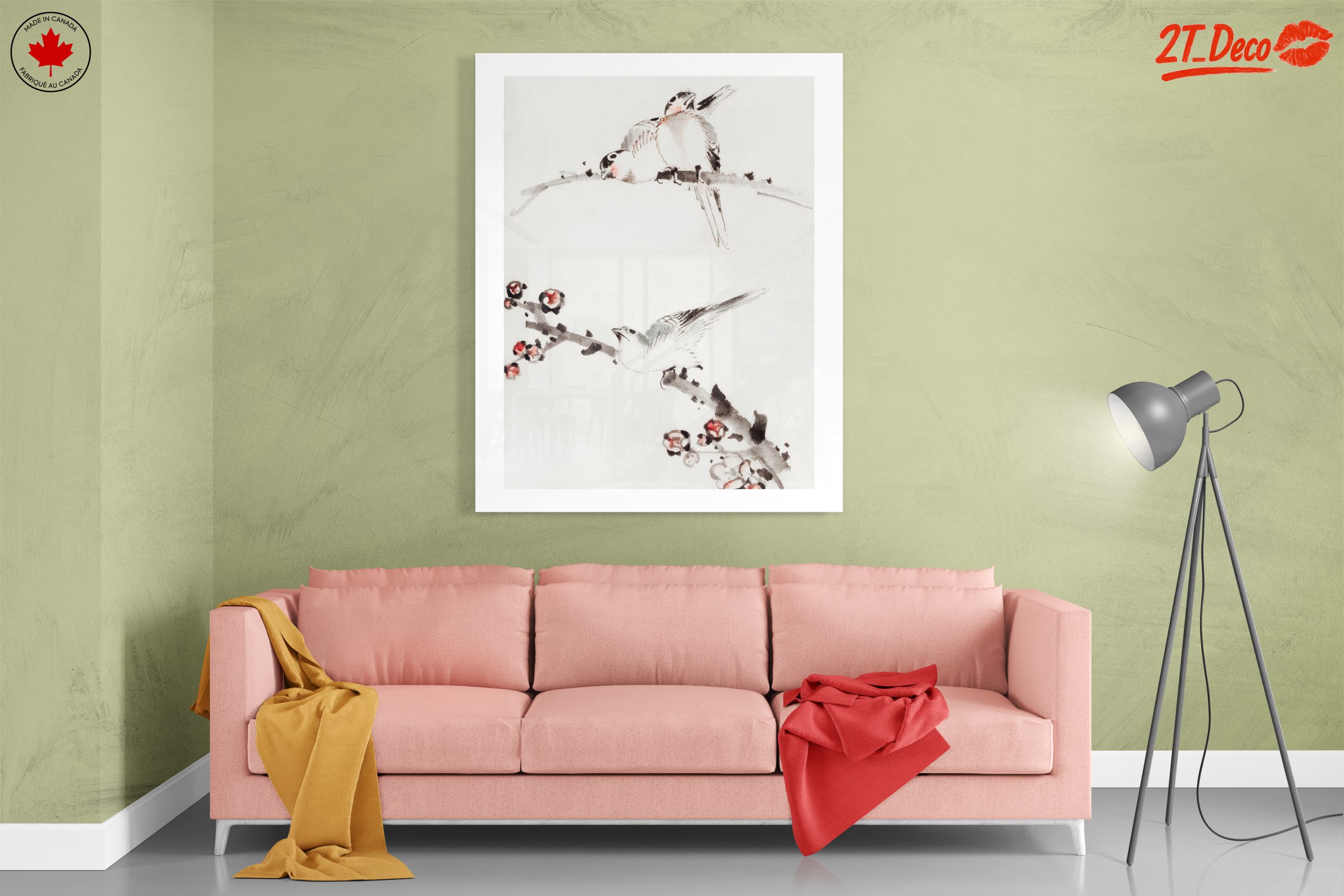 Elegant Bird and Blossom Watercolor Art - Image 7