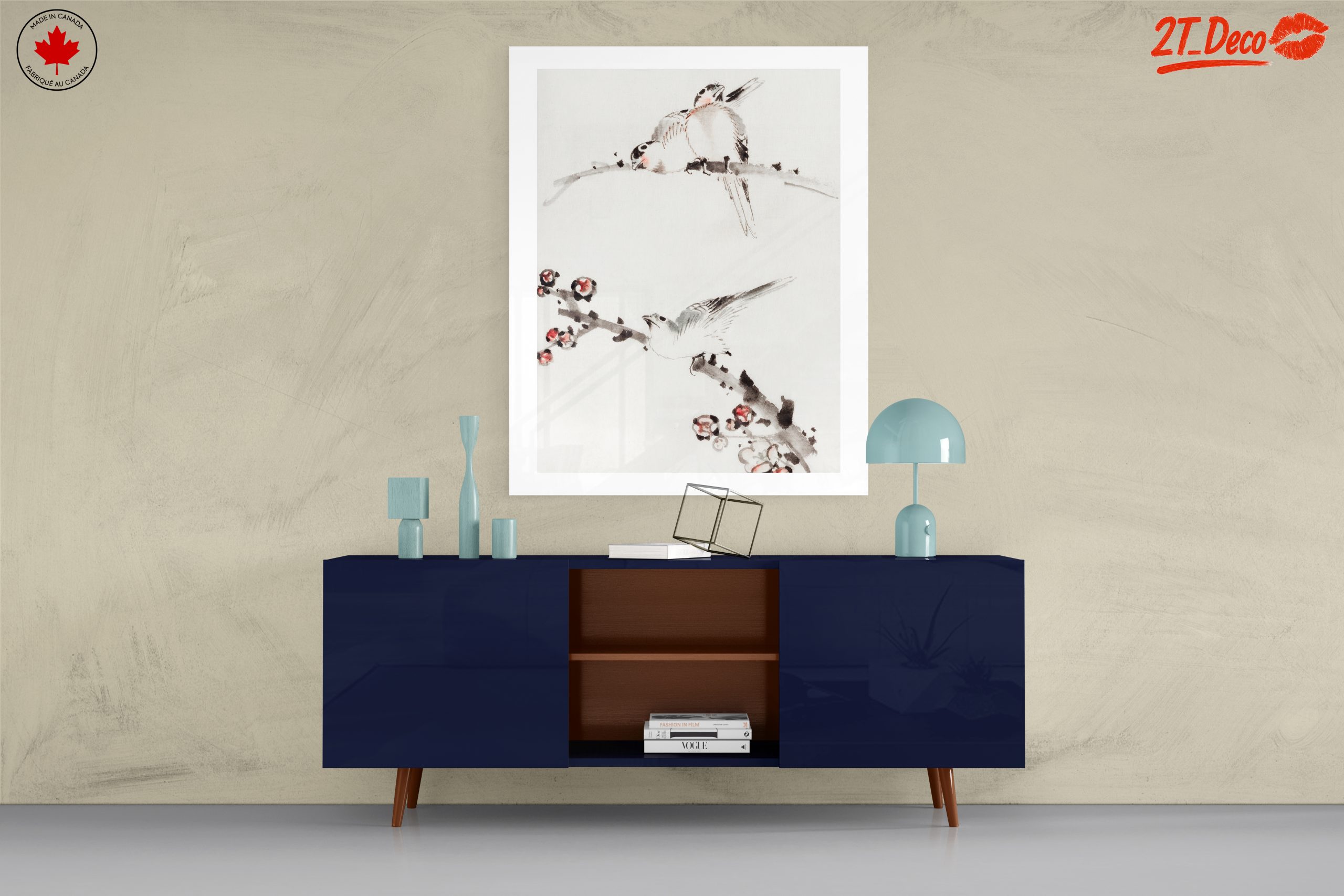 Elegant Bird and Blossom Watercolor Art - Image 8