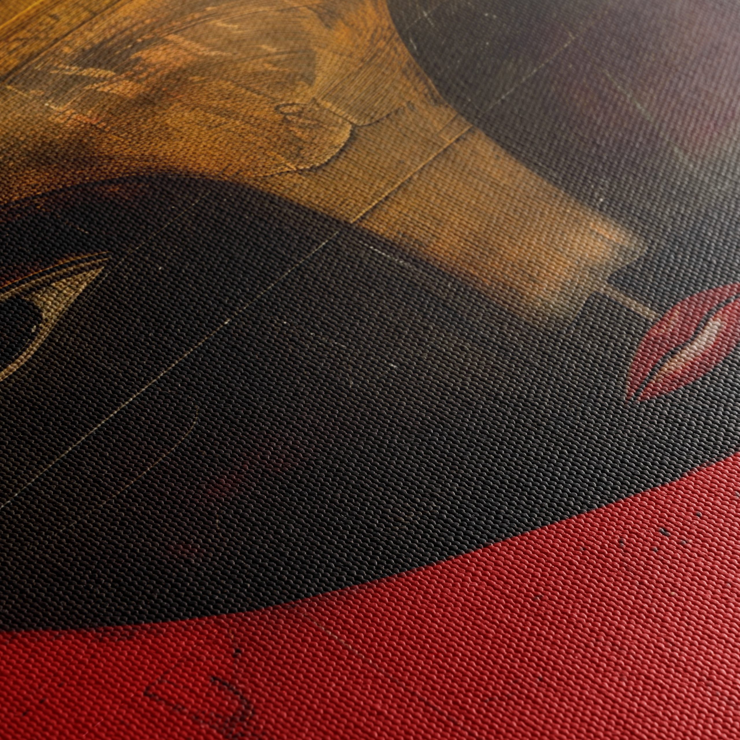 Stylized Afro Art Portrait on Red Background - Image 5