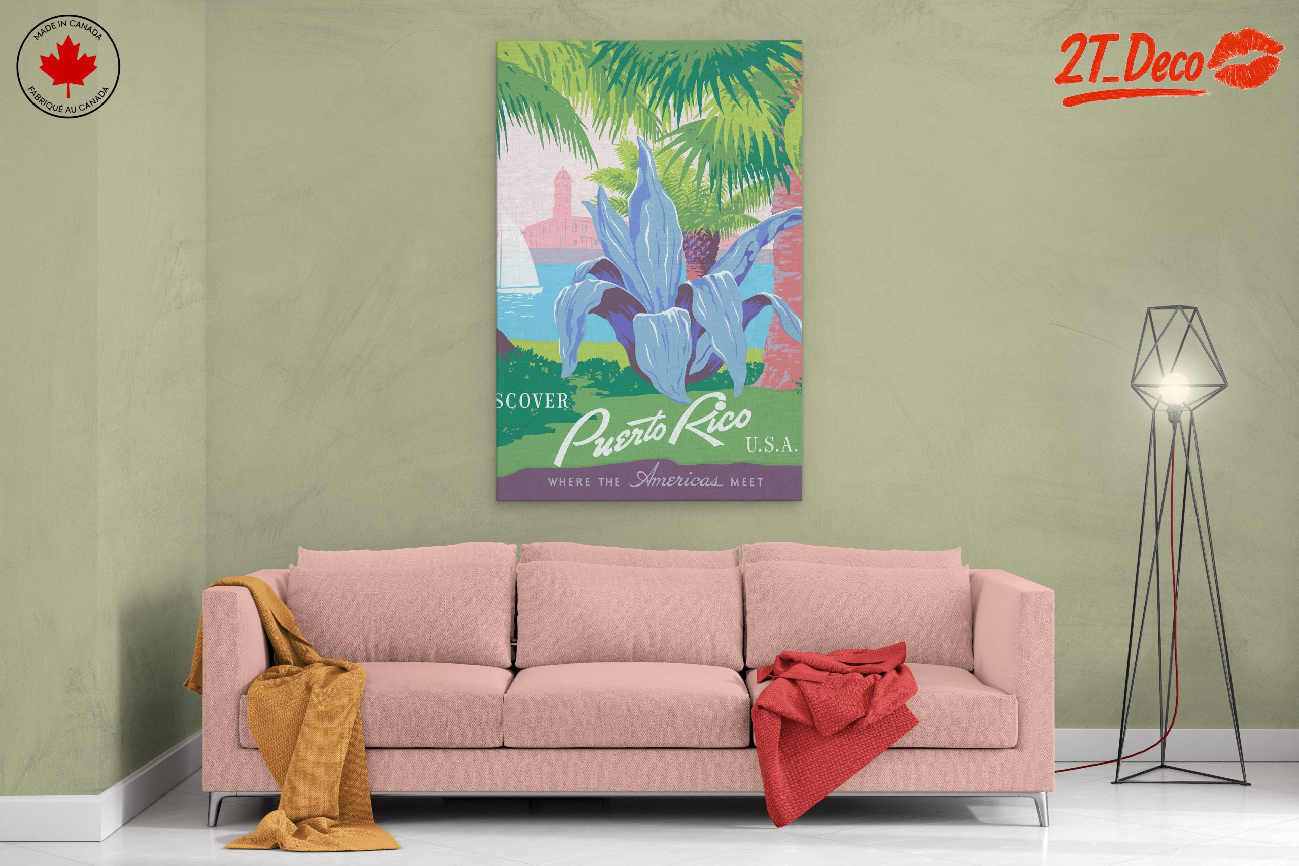 Discover Puerto Rico Vintage Travel Poster - Image 2