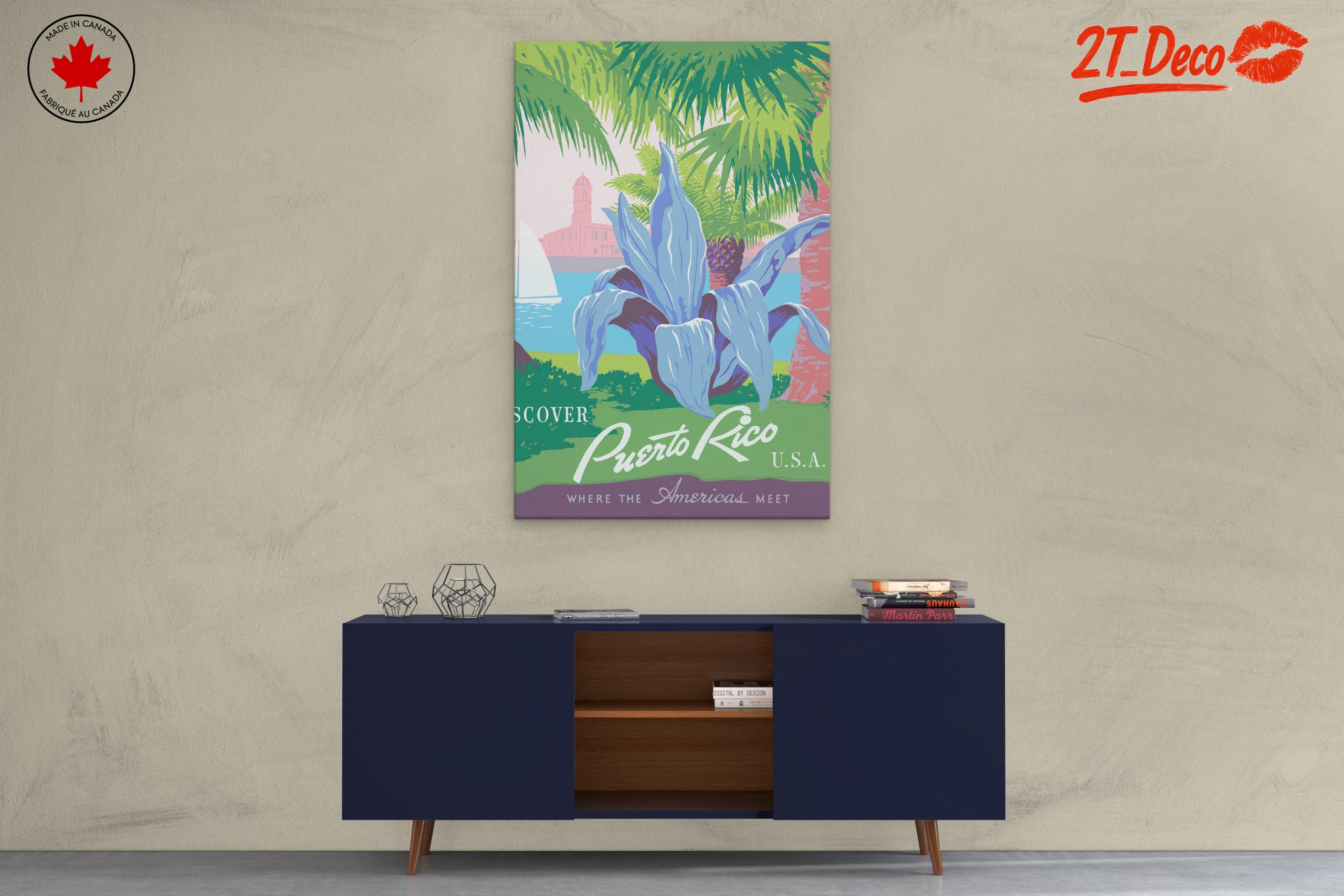 Discover Puerto Rico Vintage Travel Poster - Image 3