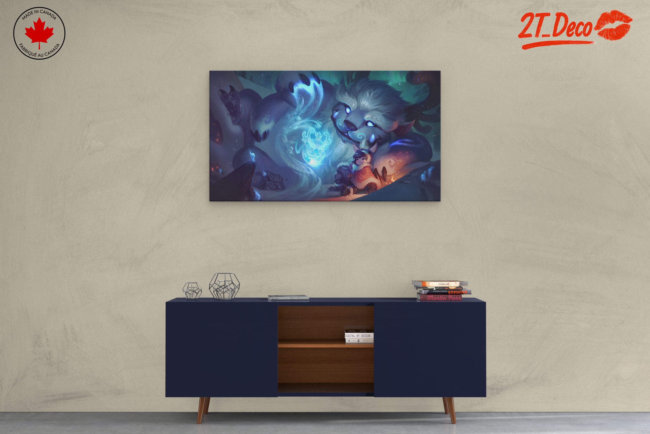 Fantasy Creature and Child in Snowy Landscape - Image 3